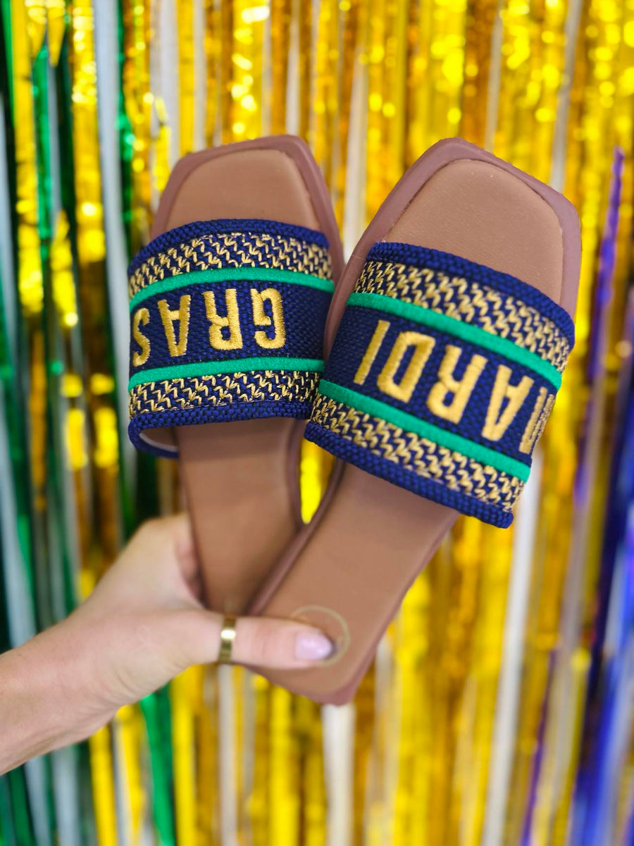 mardi gras sandals