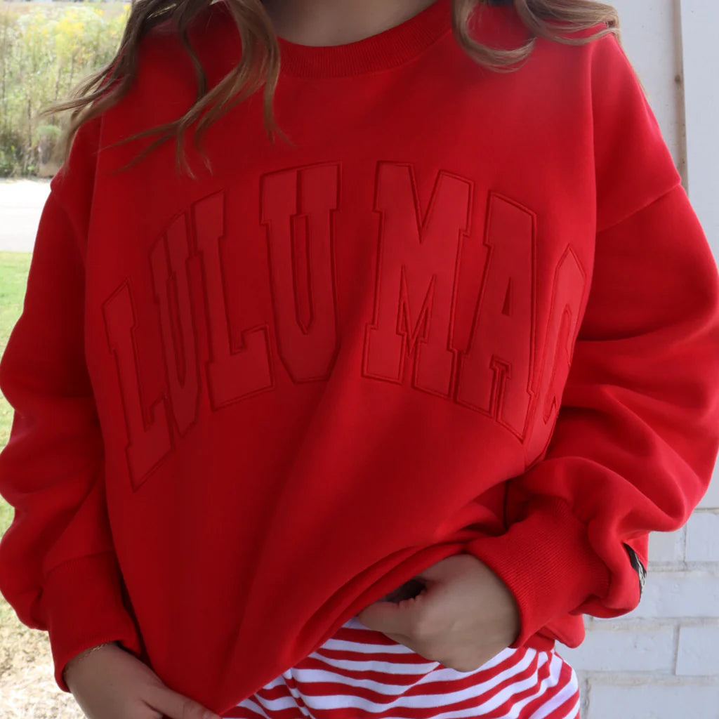 Lulu Mac Mono Red Sweatshirt – Dash Forward