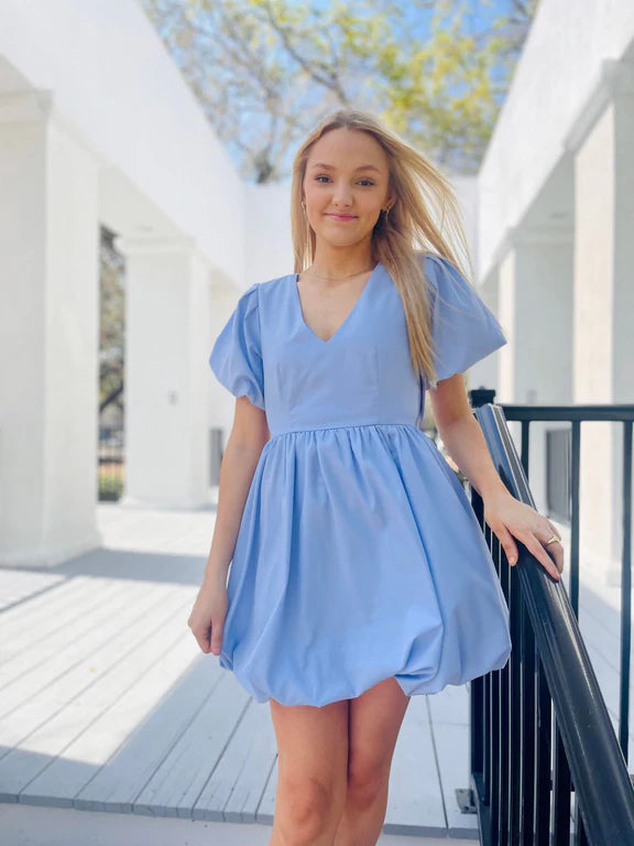 blue spring dress