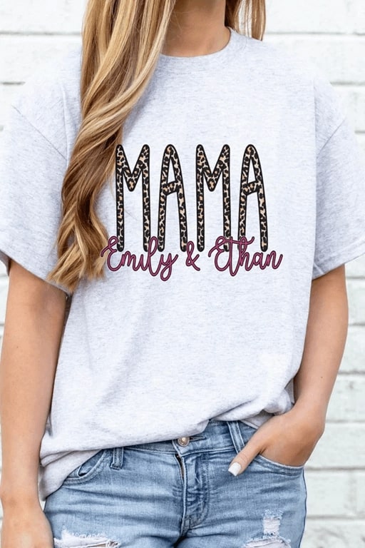 mama personalized graphic t-shirt