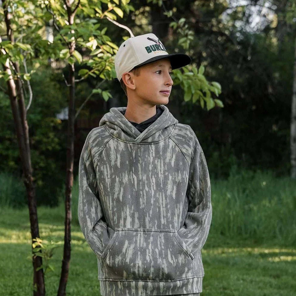 Burlebo Youth Vintage Washed Fleece Hoodie - Midland Camo