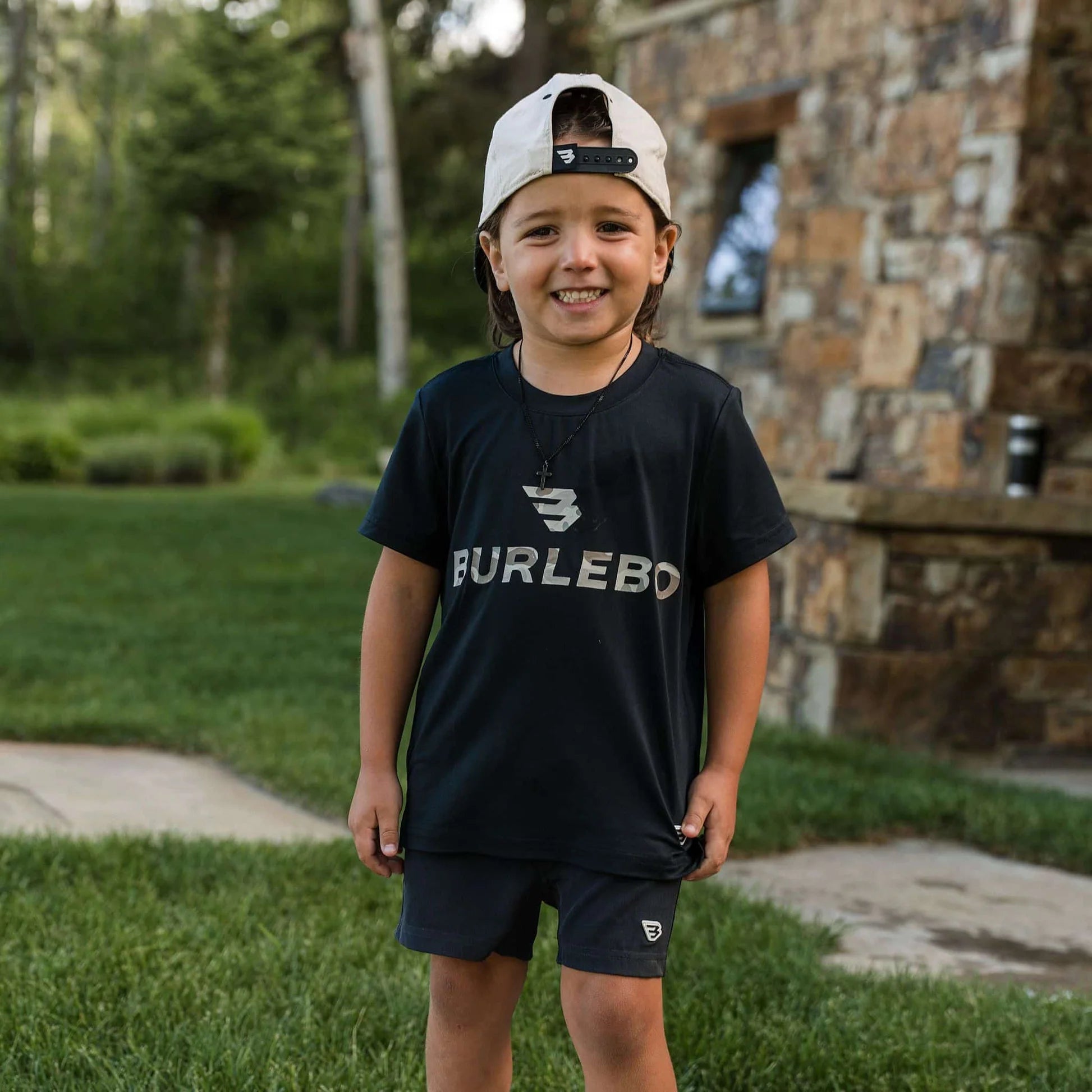 Burlebo Youth Go To Tee - Black/Classic Camo