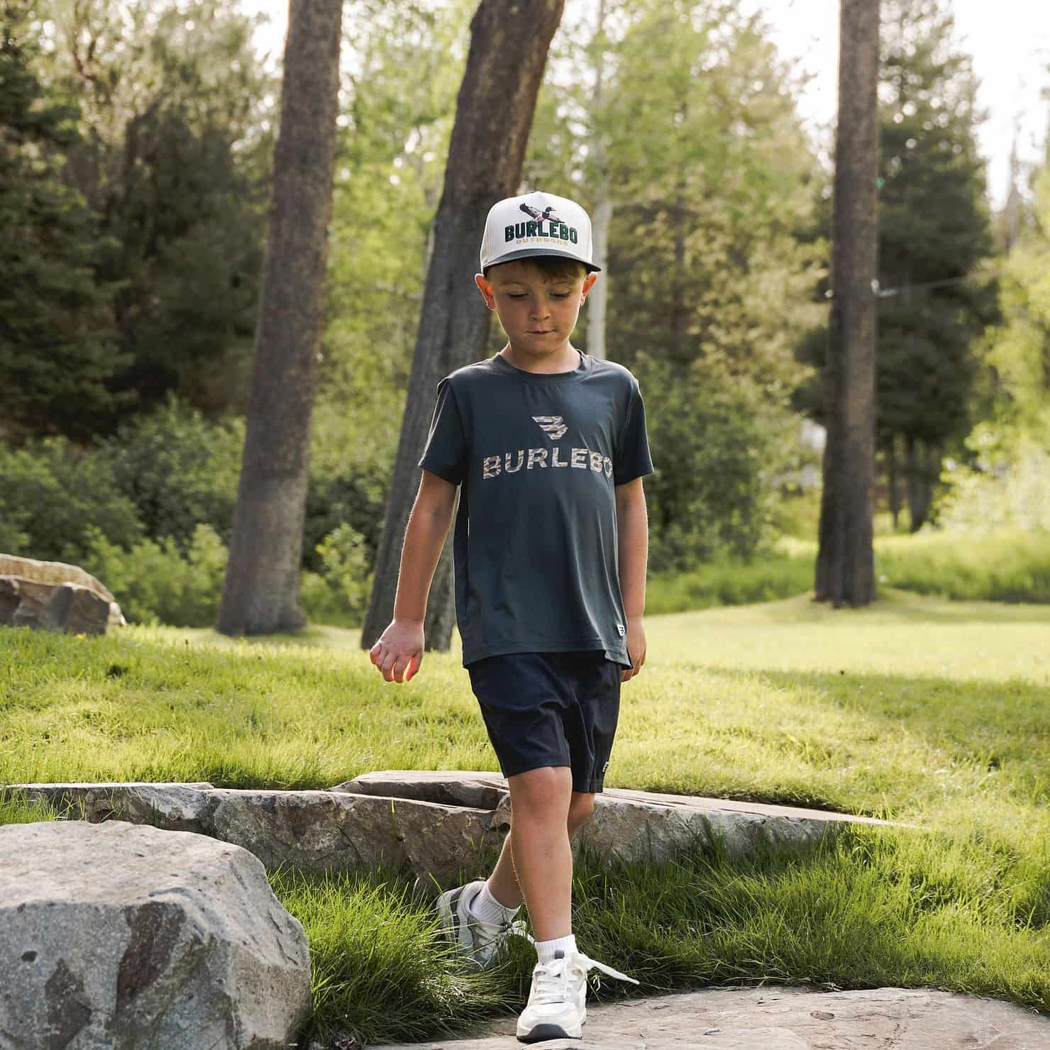 Burlebo Youth Go To Tee - Grey/Gauge Camo