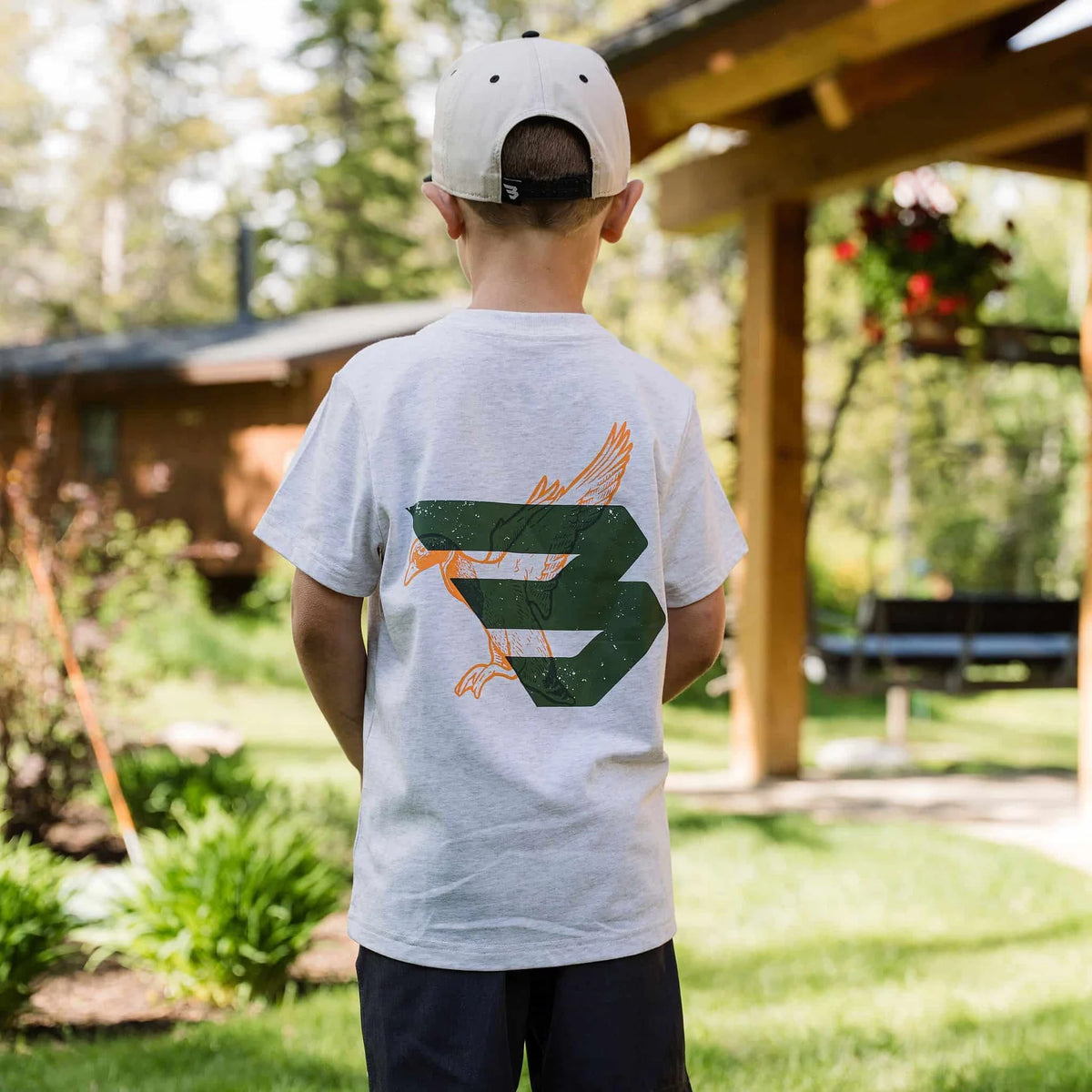 Burlebo Youth Short Sleeve Tee - Flying B Green Logo