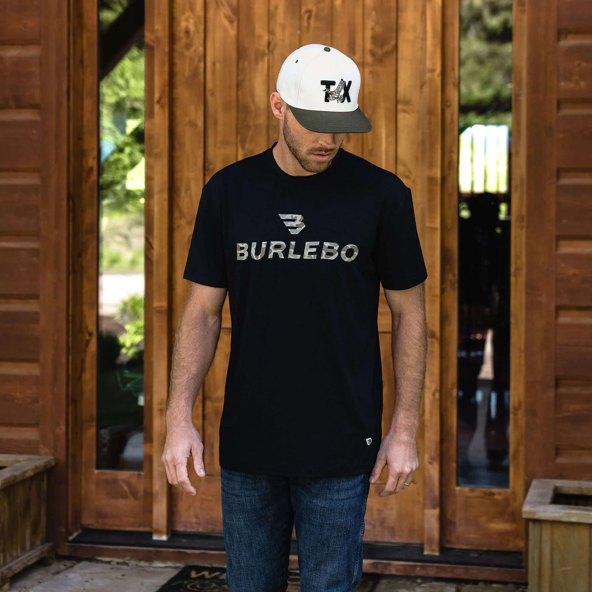 Burlebo Go To Tee - Flying B - Black/Classic Camo