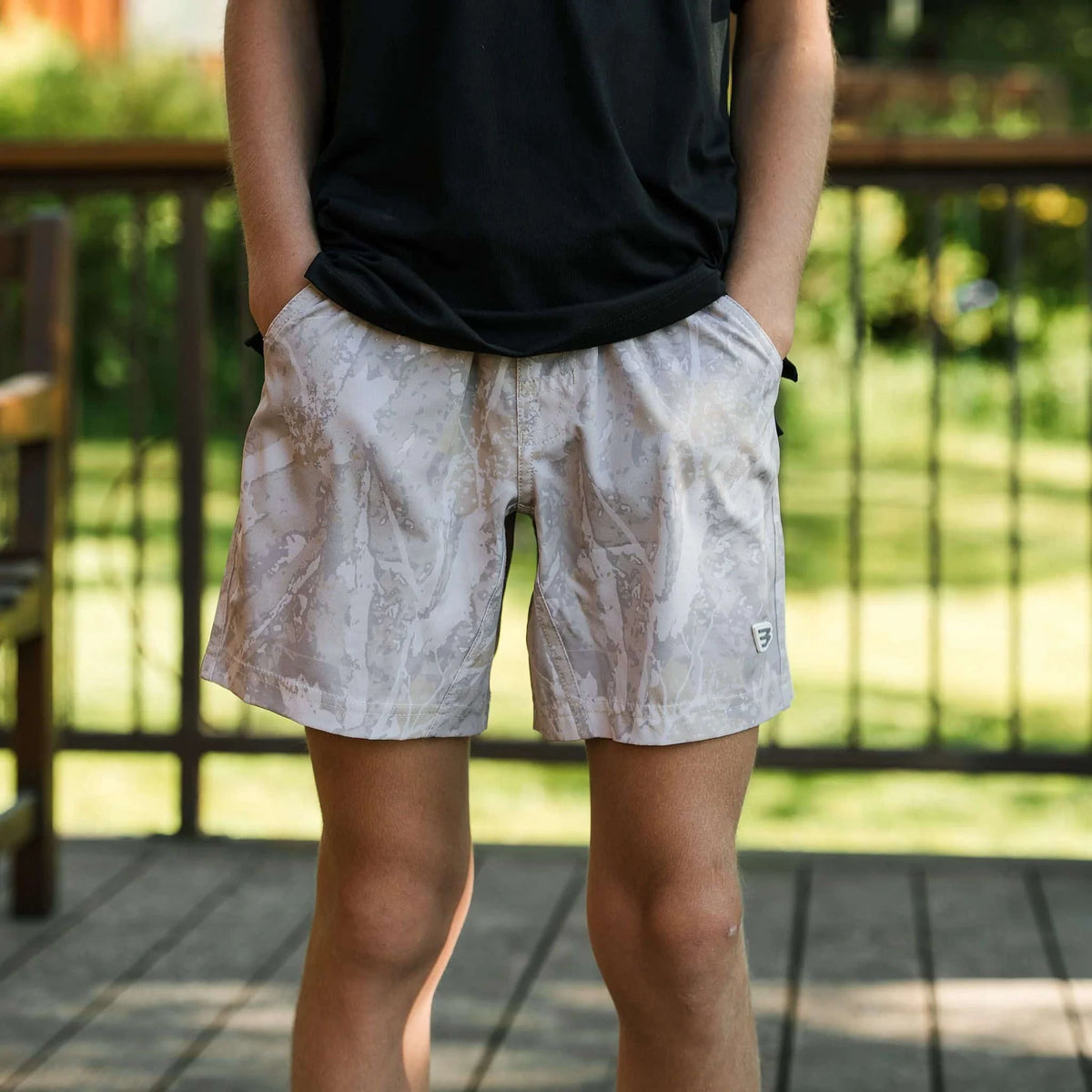 Burlebo Youth Athletic Shorts - Drifter Camo