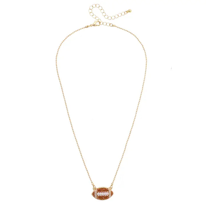 Pave Football Necklace