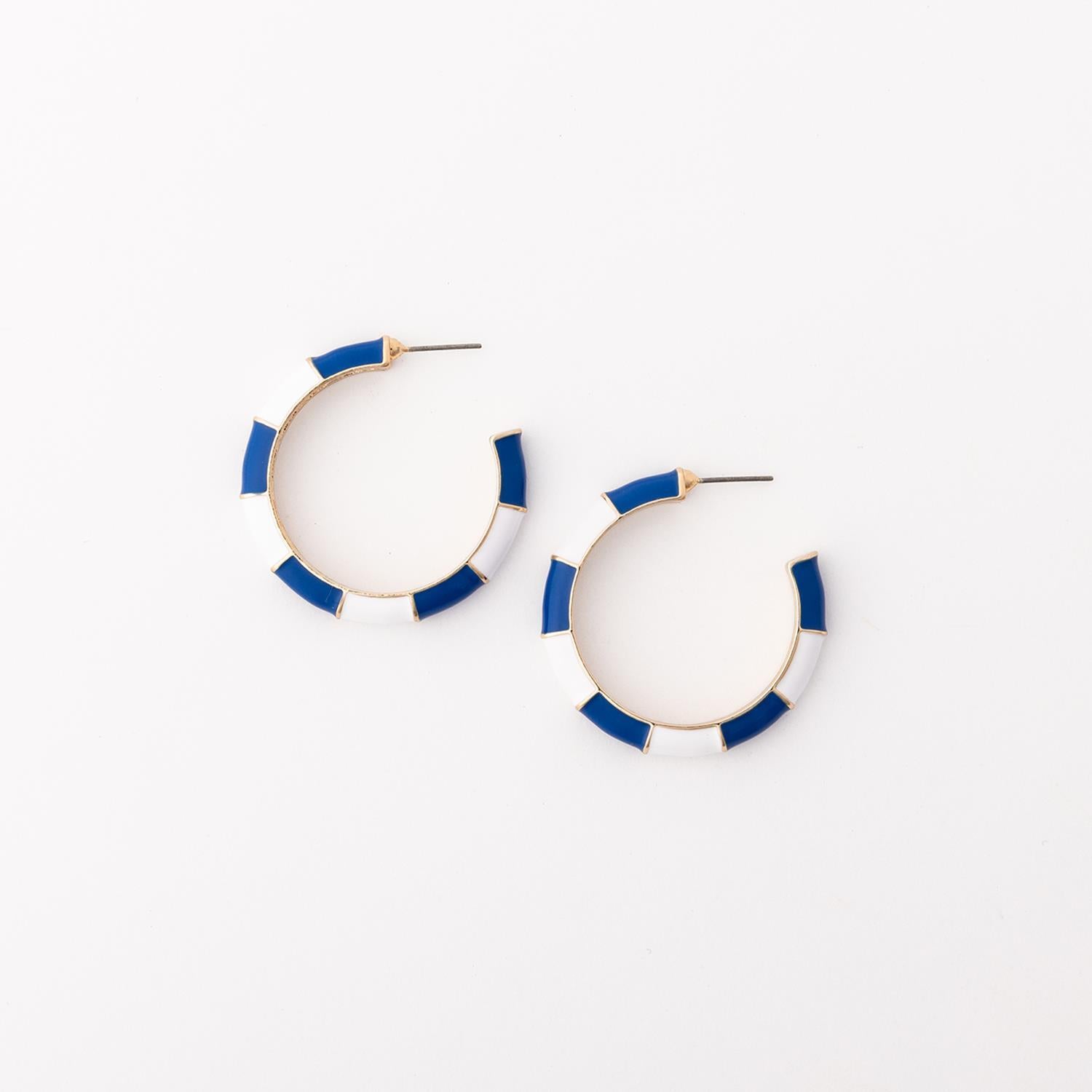 The Ashlynn Blue & White Earrings