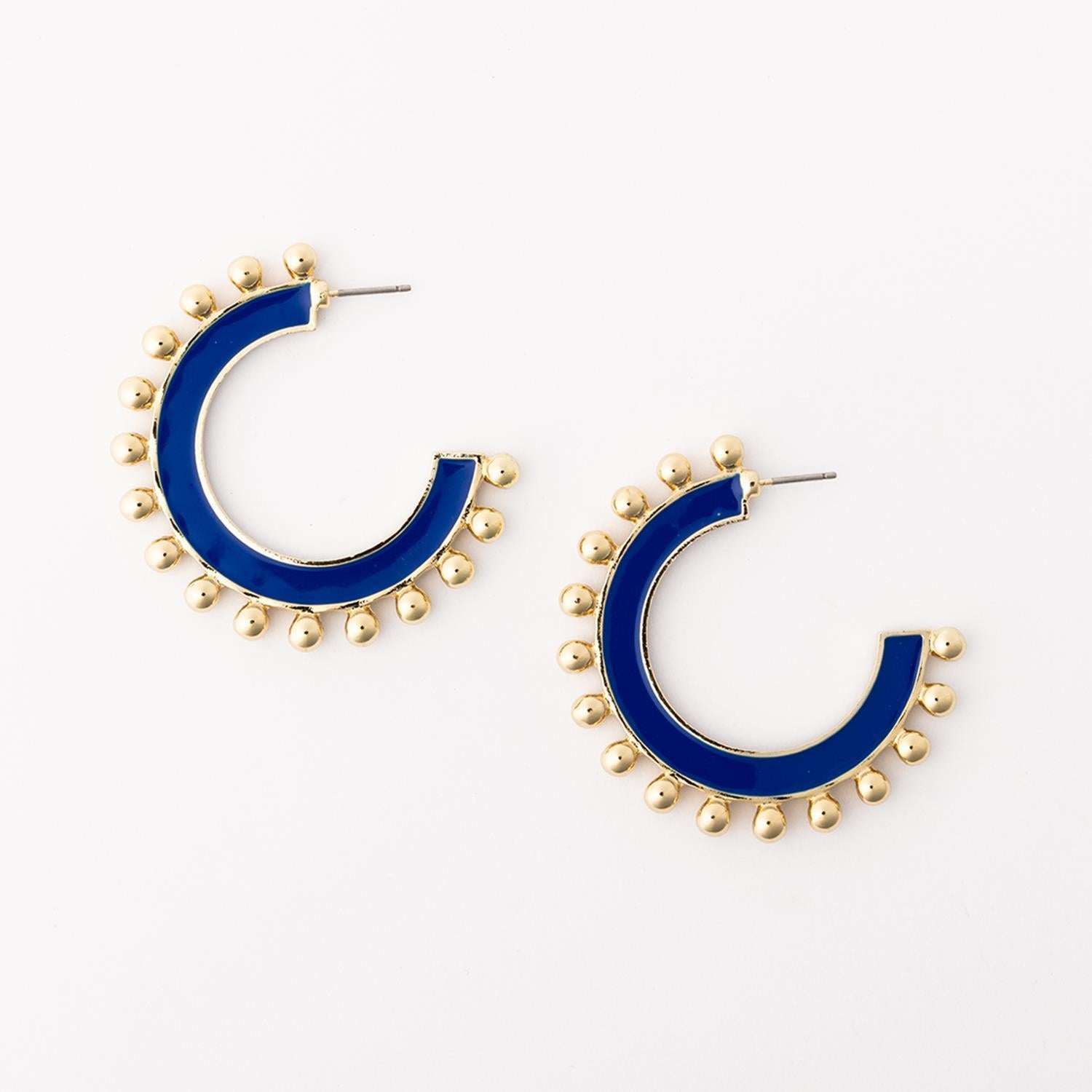 The Hadley Blue & White Earrings