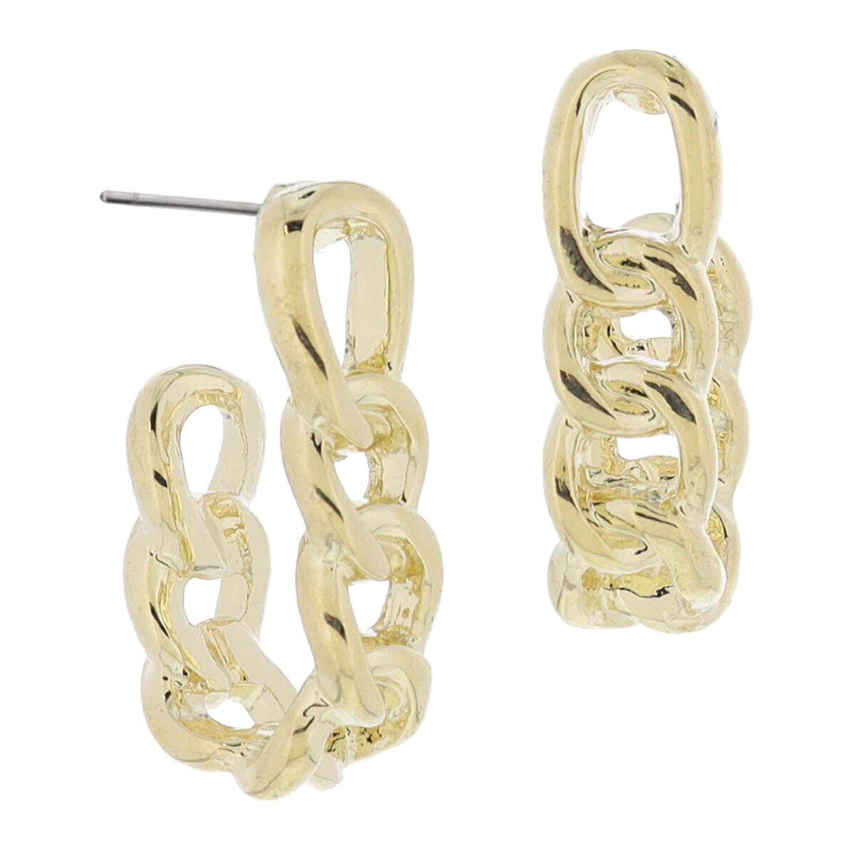 Jane Marie Gold Chain Hoops