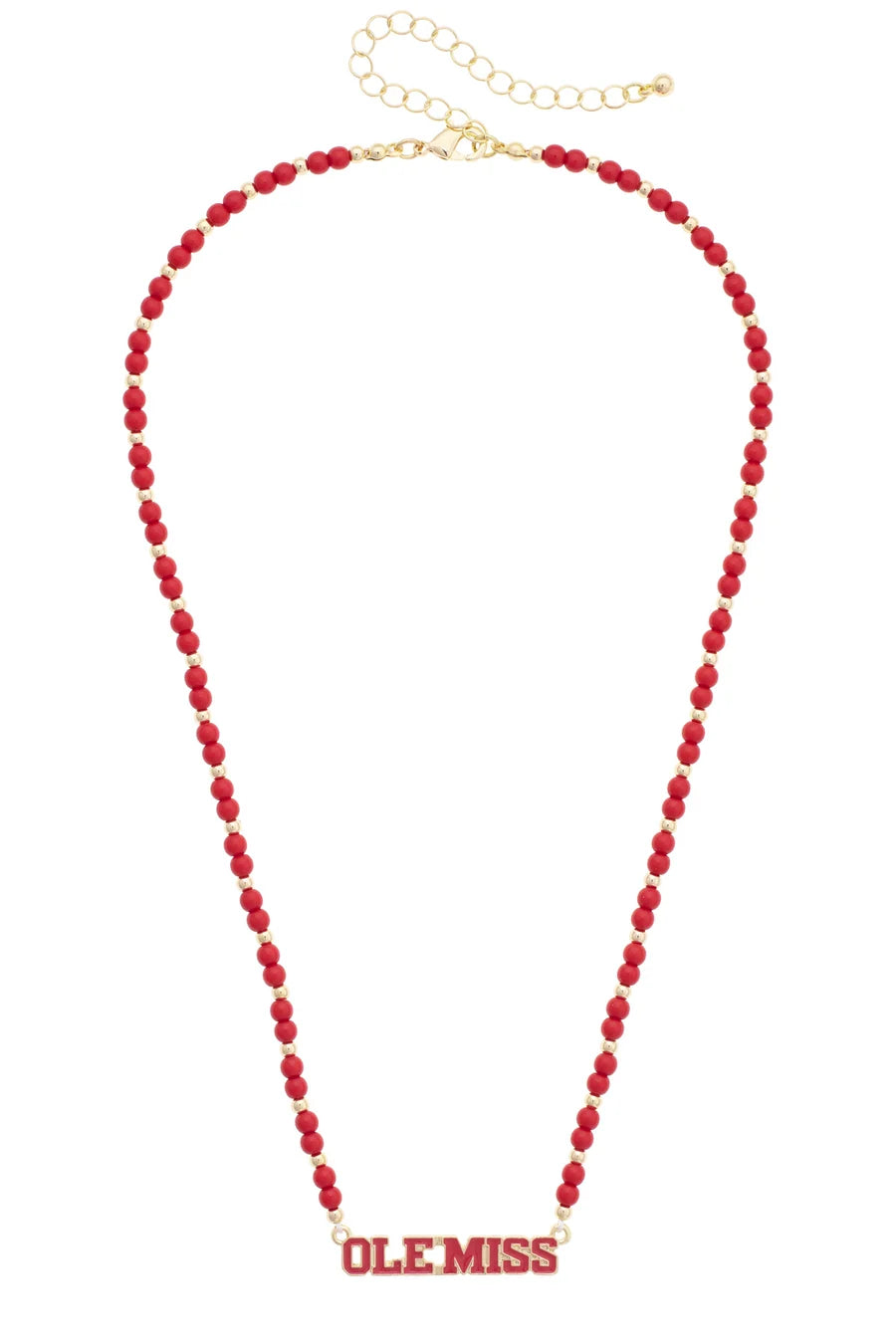 Ole Miss Rebels Game Day Beaded Spirit Necklace