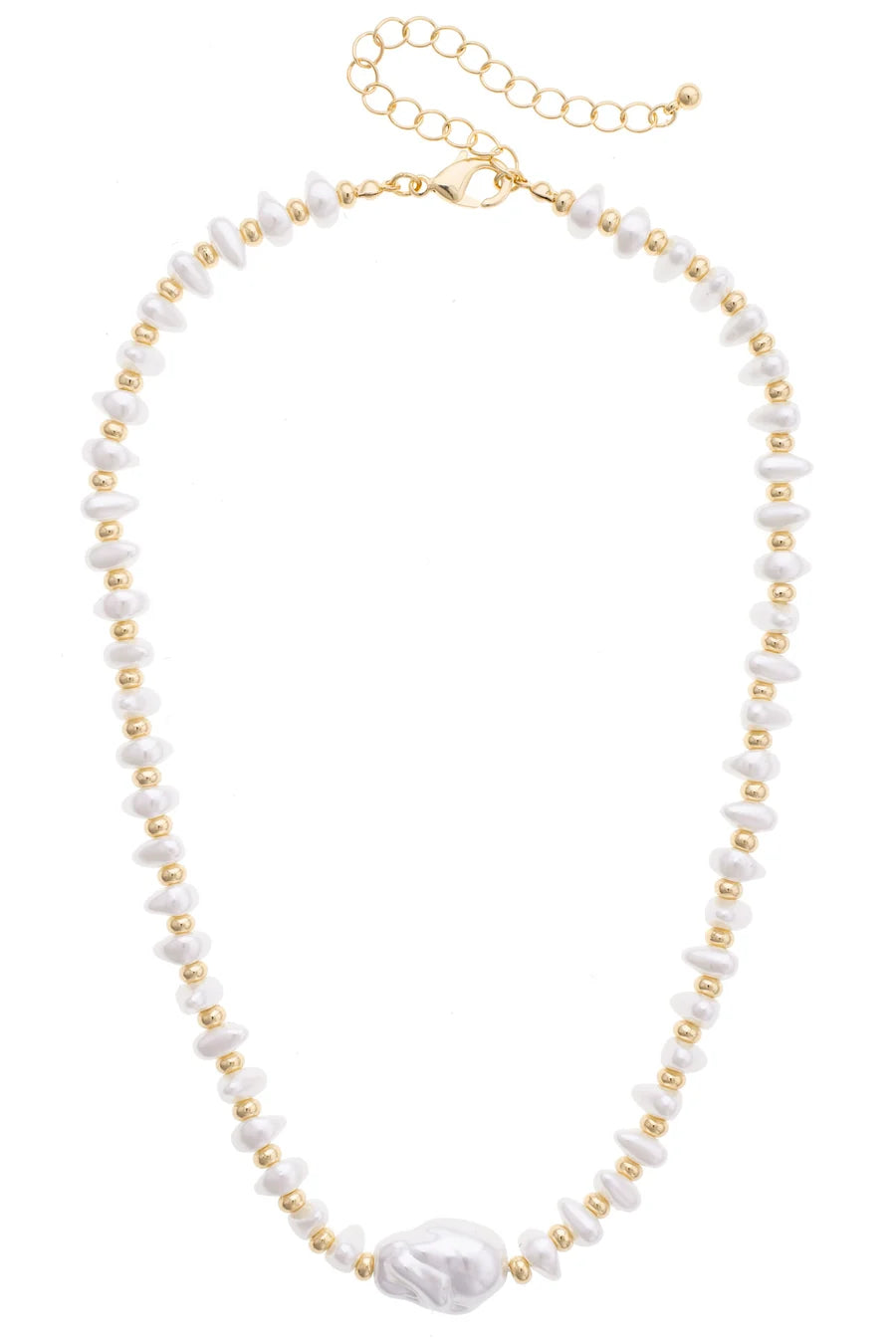 Darcy Freshwater Pearl Toggle Front Necklace in Ivory