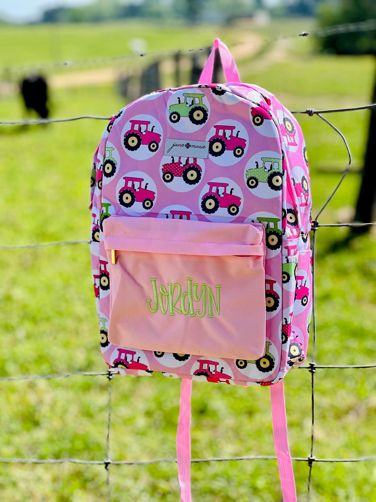 Big Pink Tractor Backpack