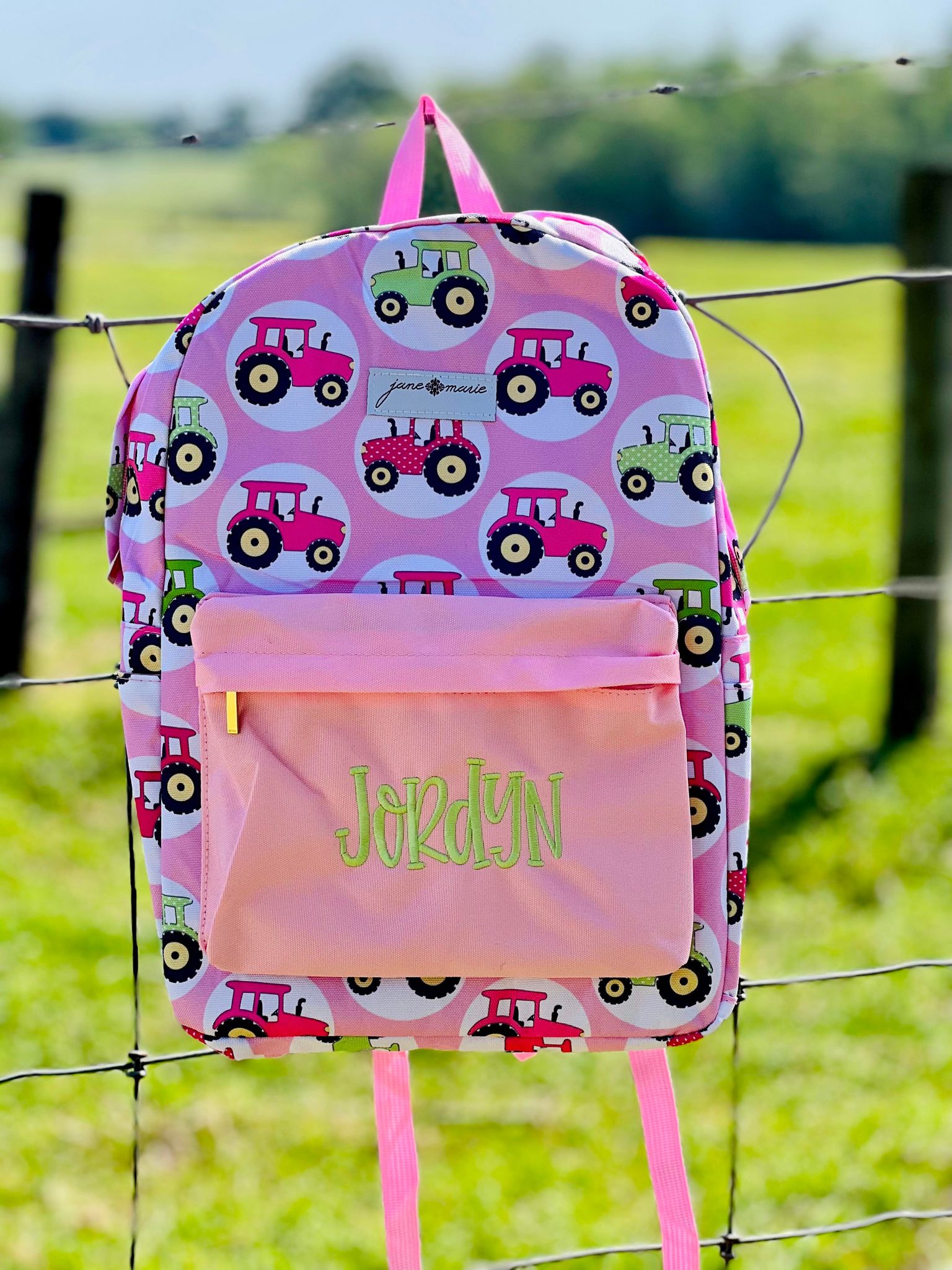 Big Pink Tractor Backpack