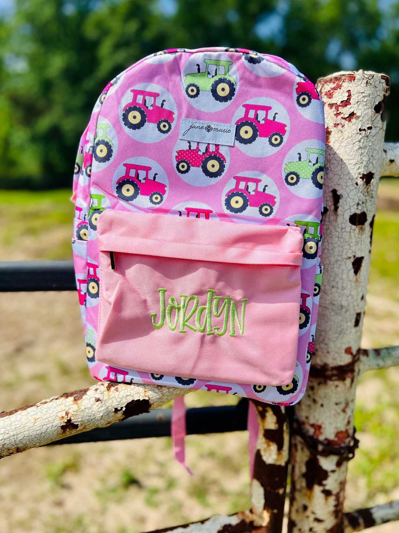 Big Pink Tractor Backpack