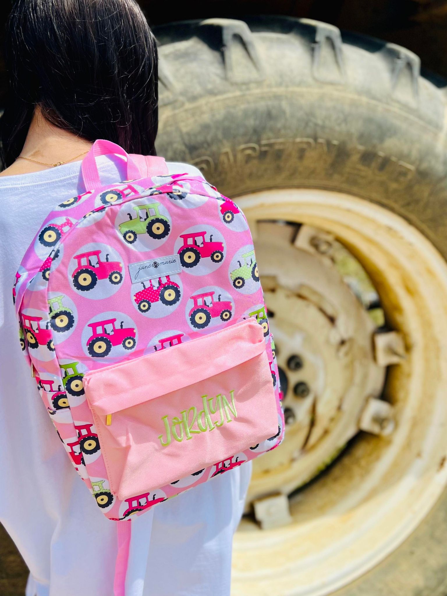 Big Pink Tractor Backpack