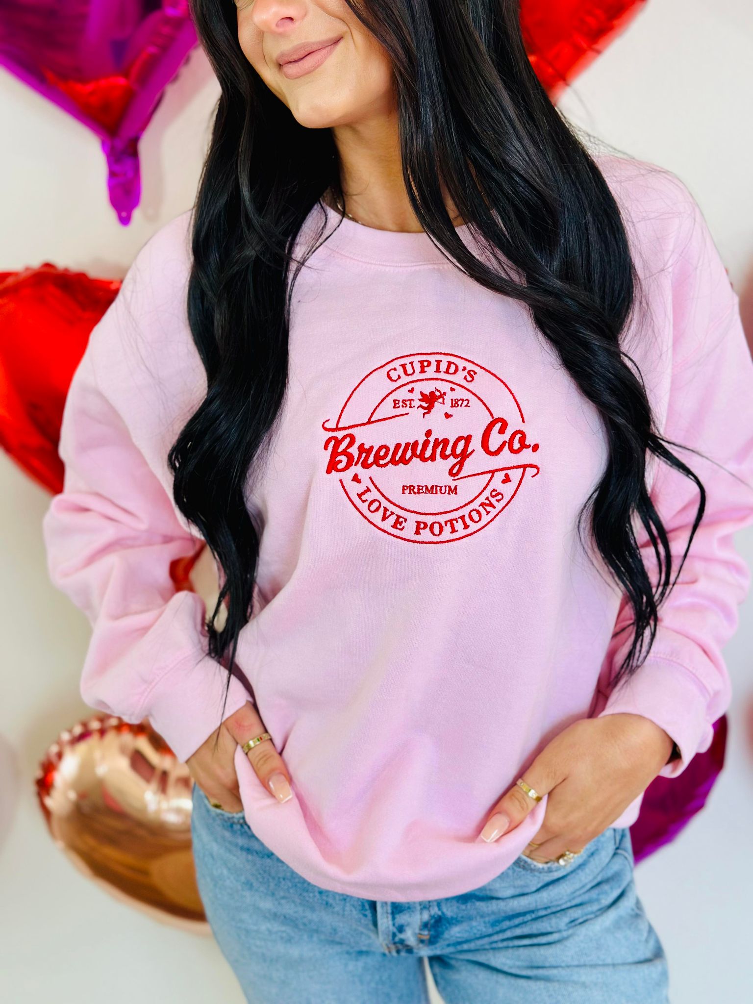 Cupids Brewing Company Light Pink Sweatshirt