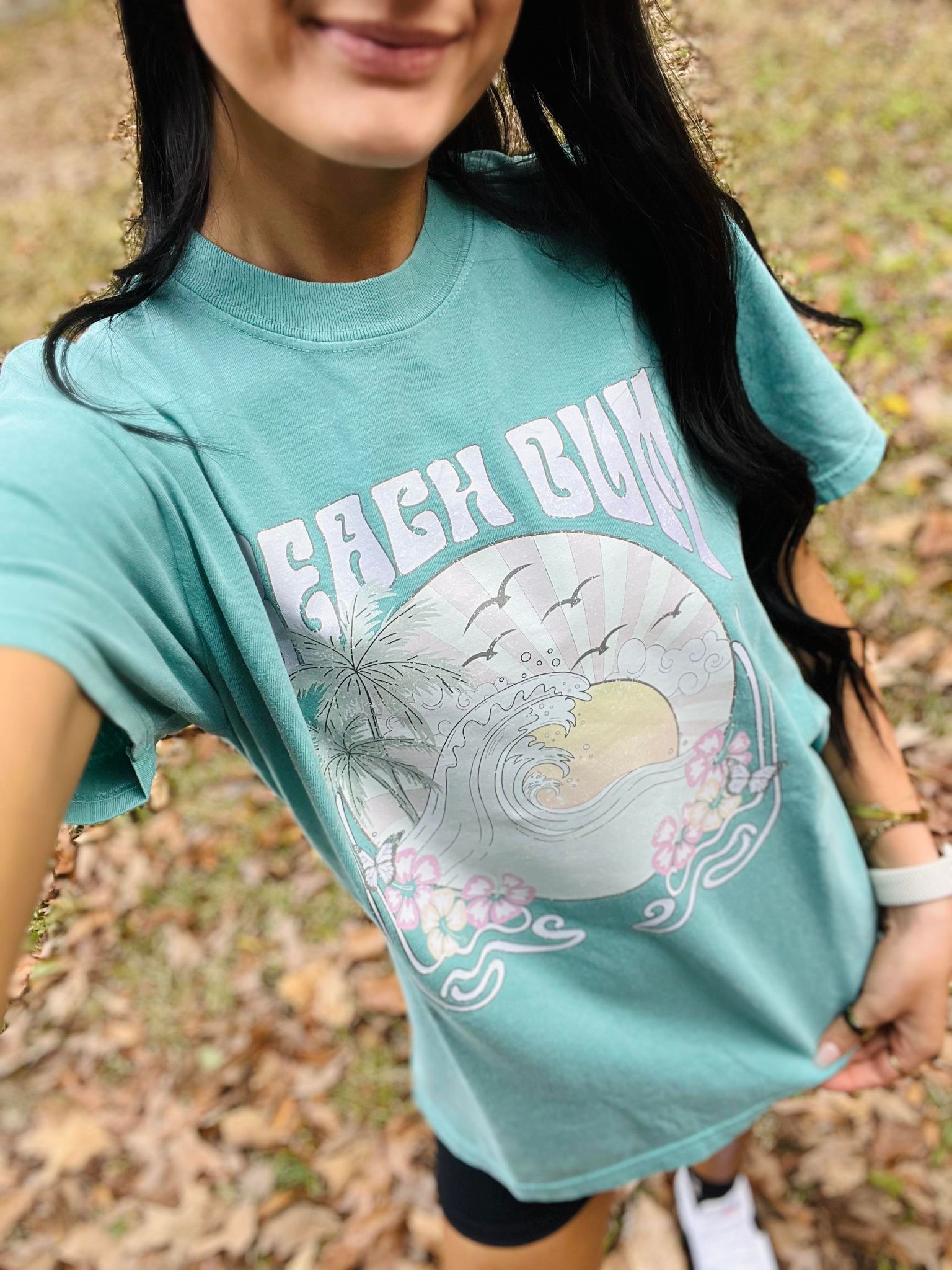 Beach Bum Seafoam Graphic Tee