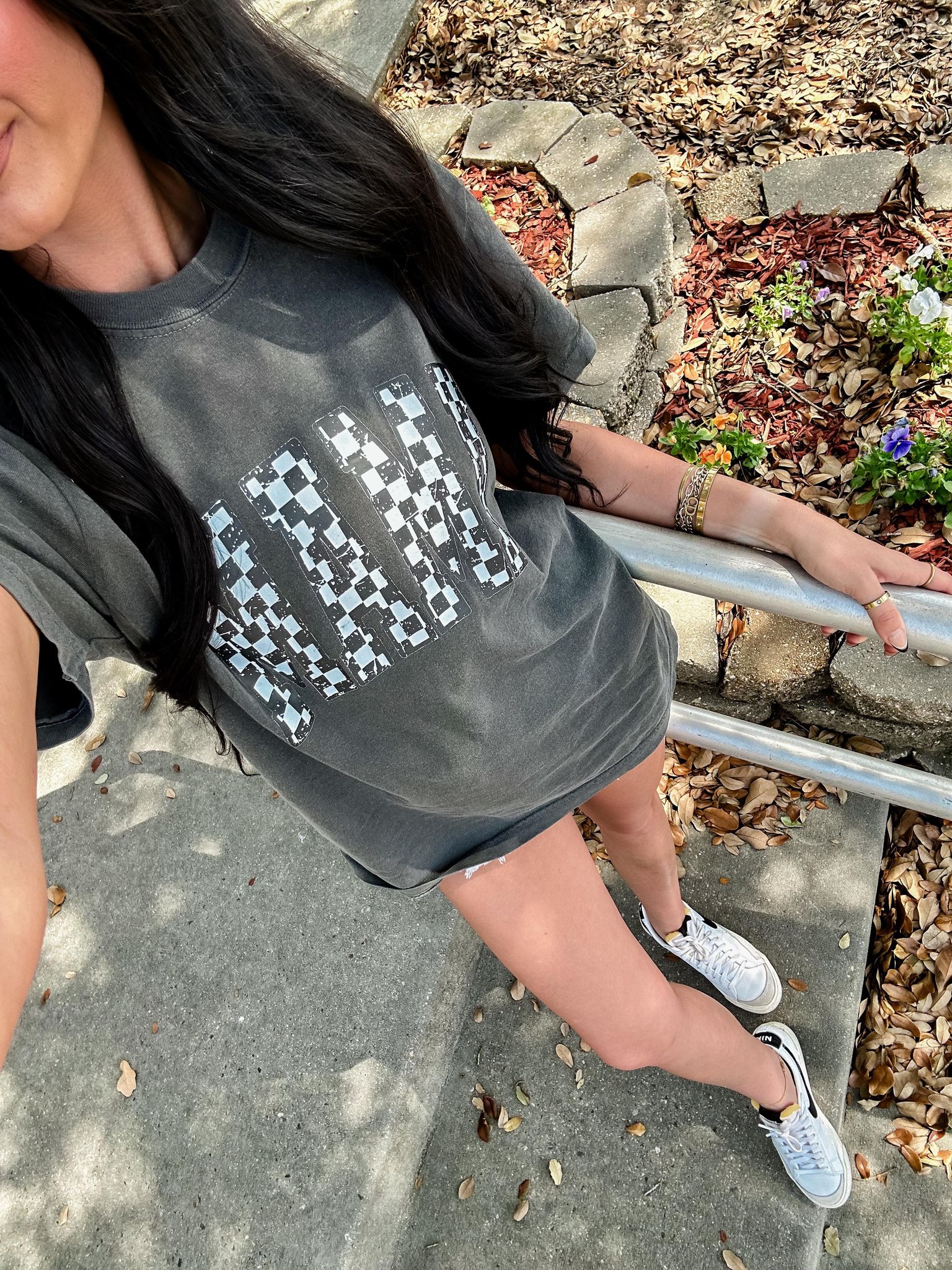 MAMA Checkered Pepper Graphic Tee