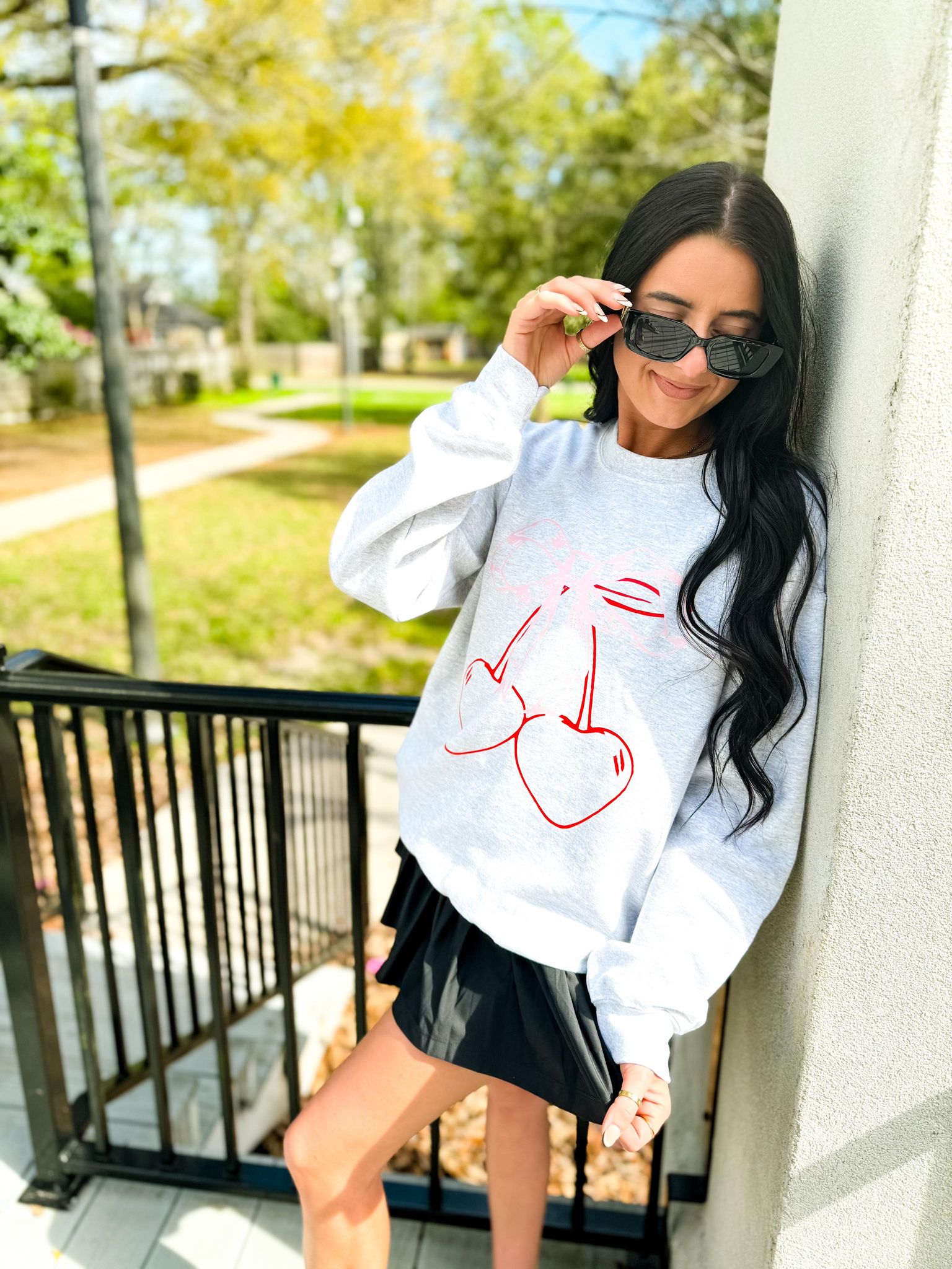 Sweet As Cherry Grey Sweatshirt