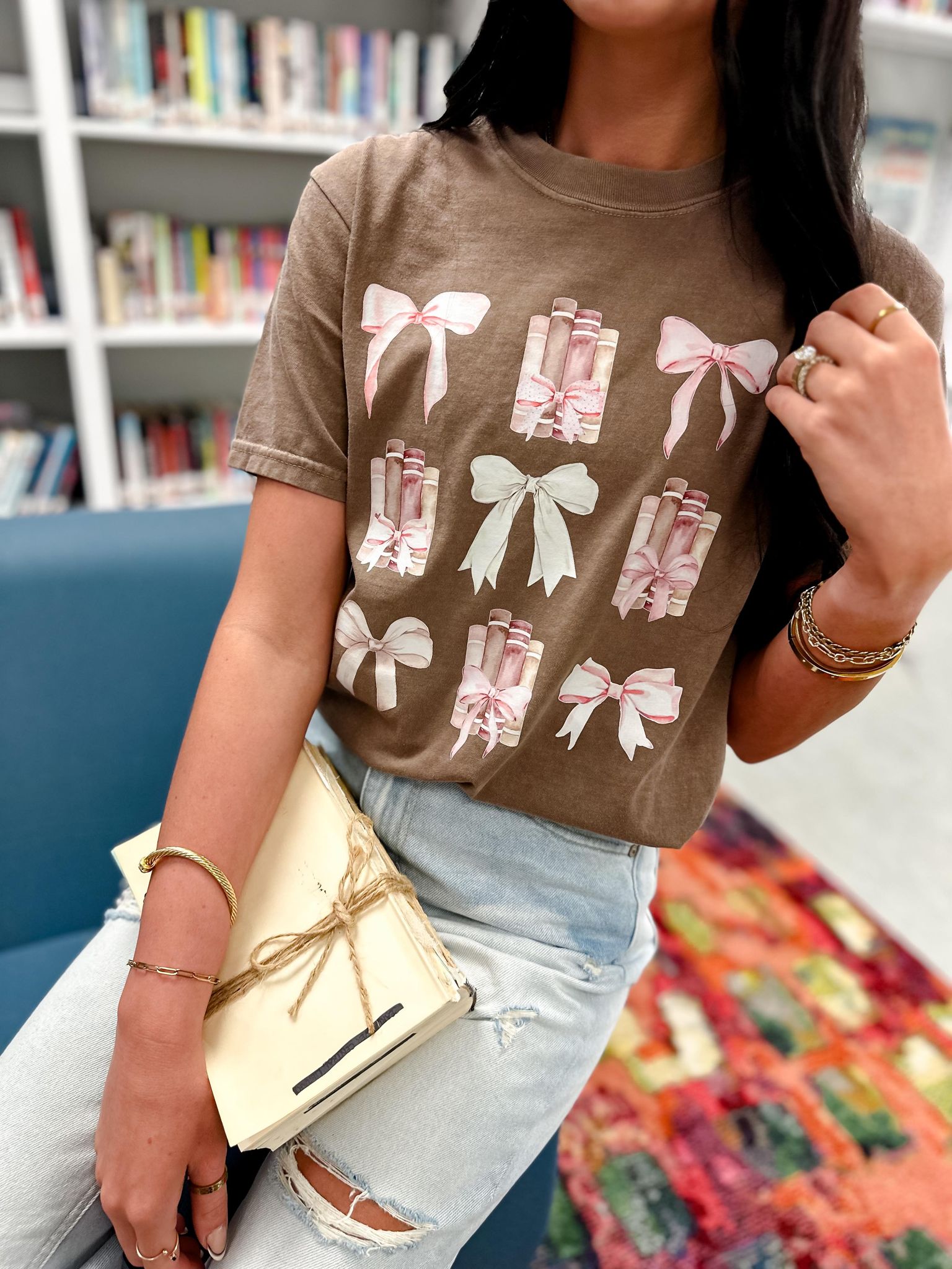 Books And Bows Graphic Tee