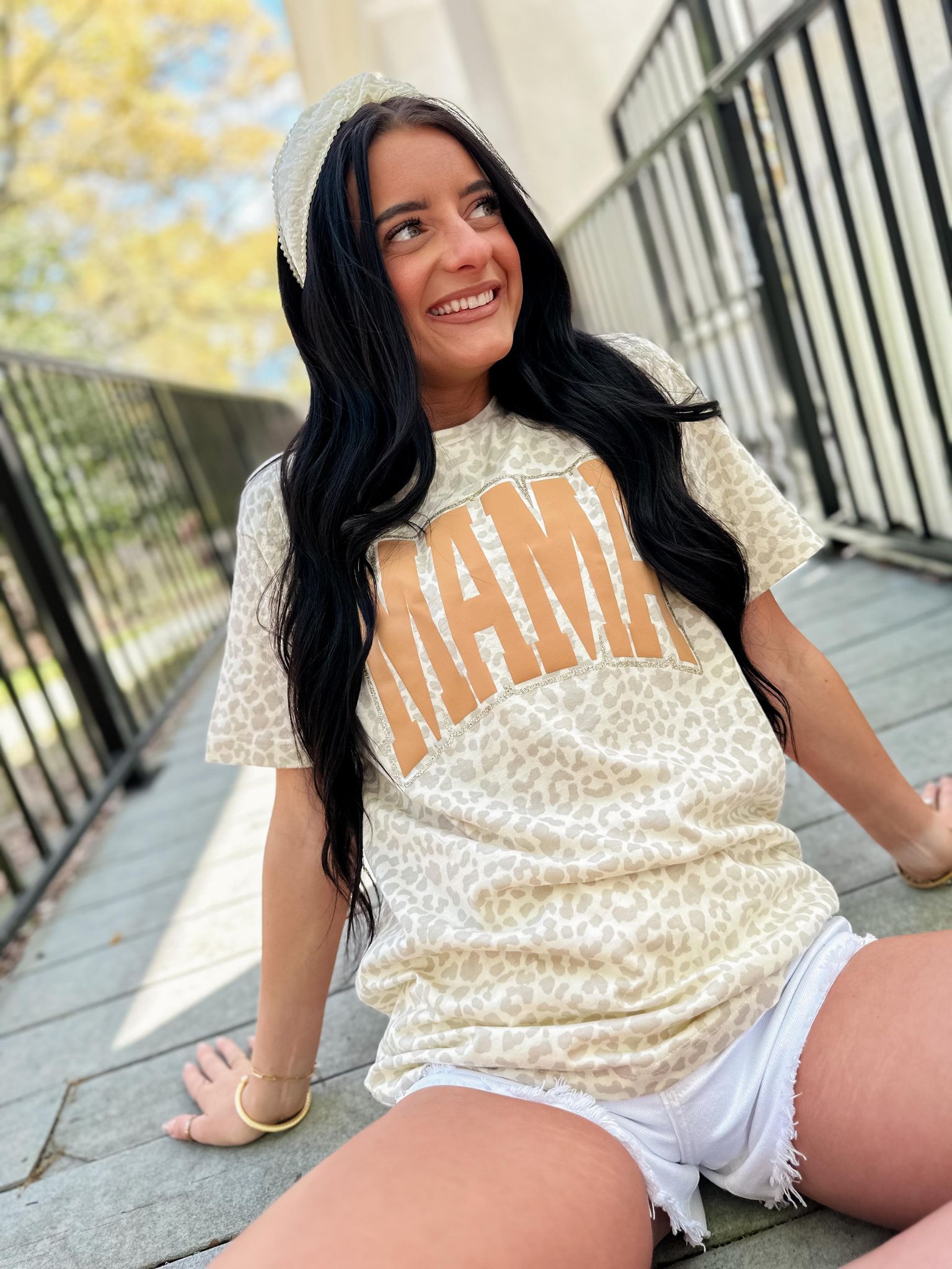 MAMA Leopard Graphic Tee