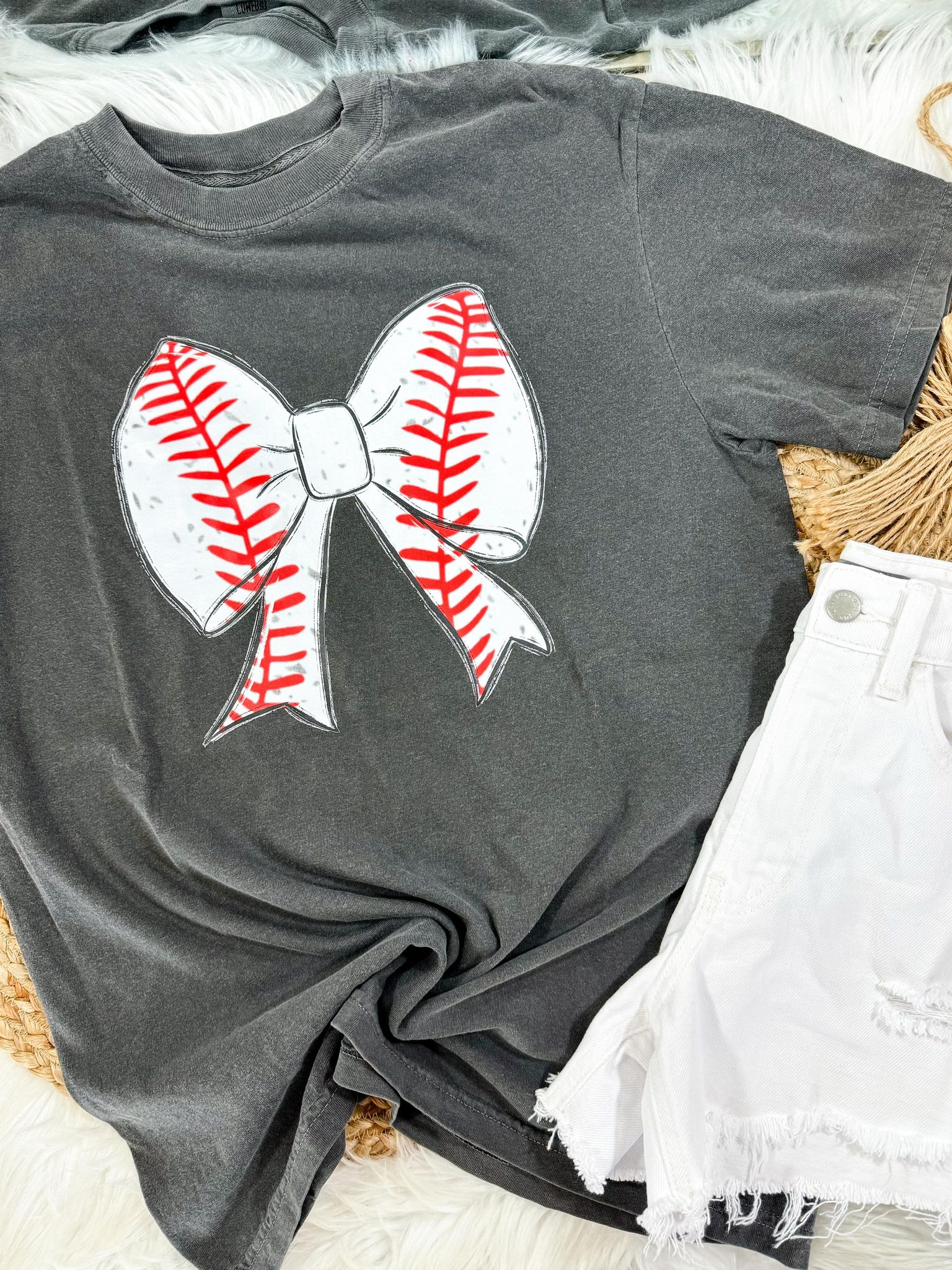 Baseball/Softball Bow Graphic Tee