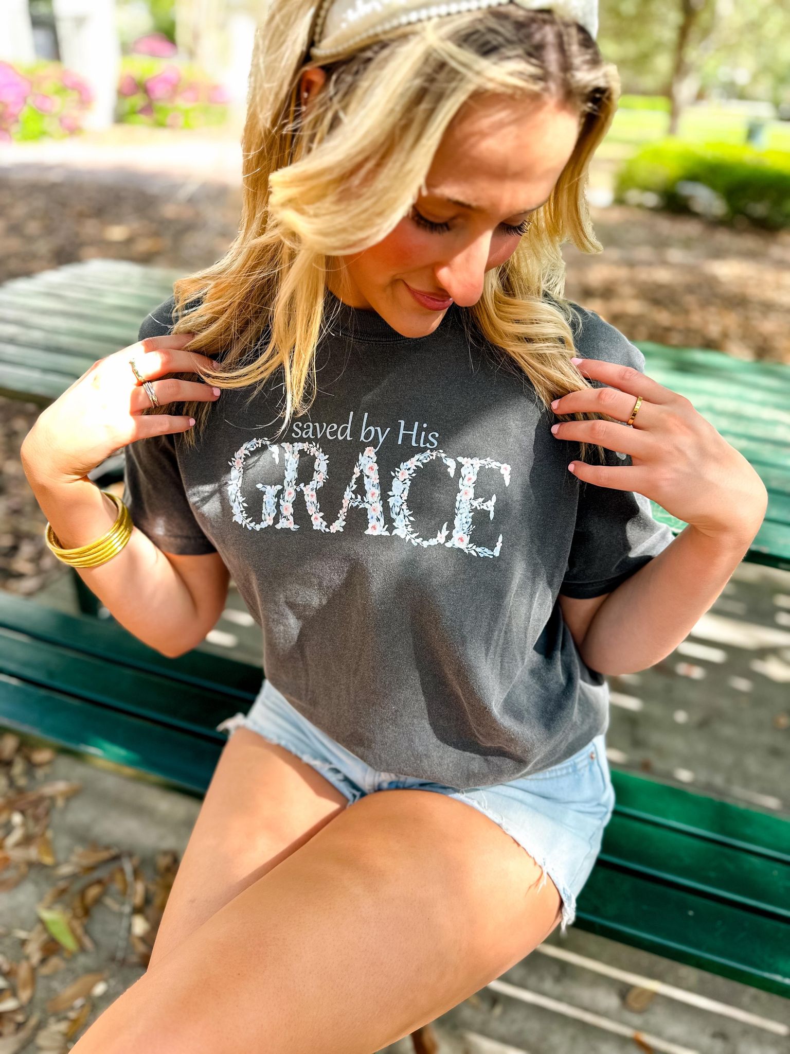 Saved By His Grace Pepper Graphic Tee