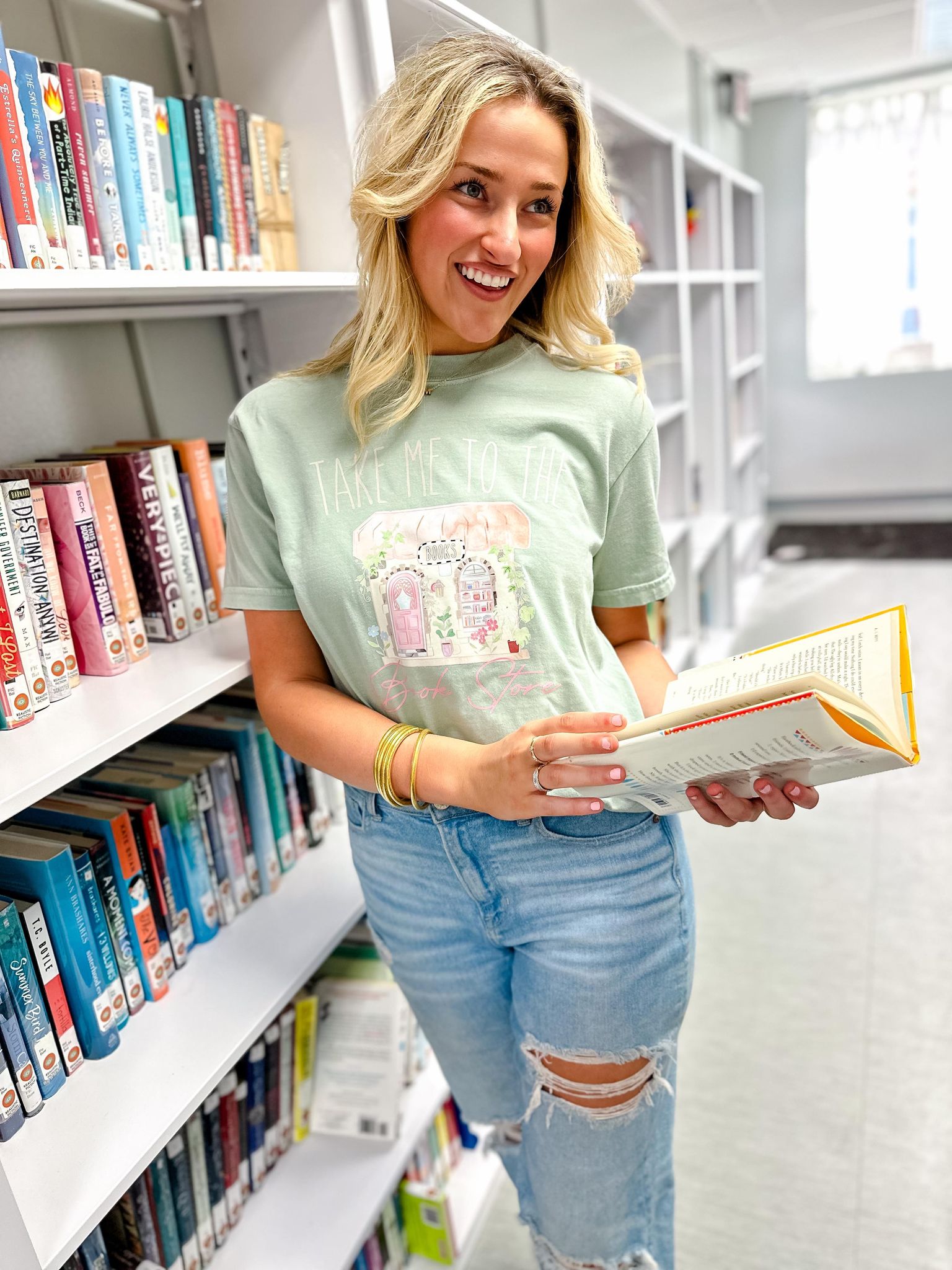 Take Me To The Book Store Graphic Tee