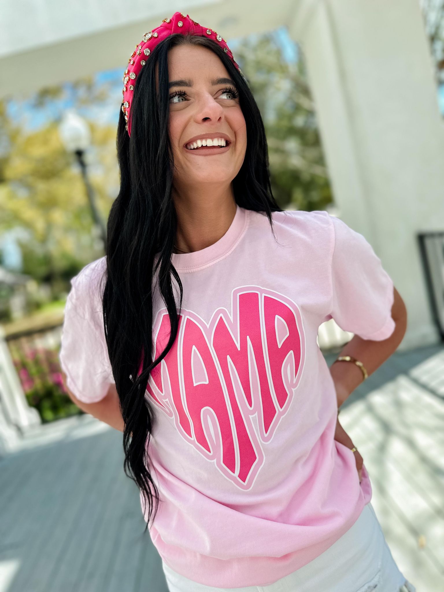 MAMA Heart Pink Graphic Tee