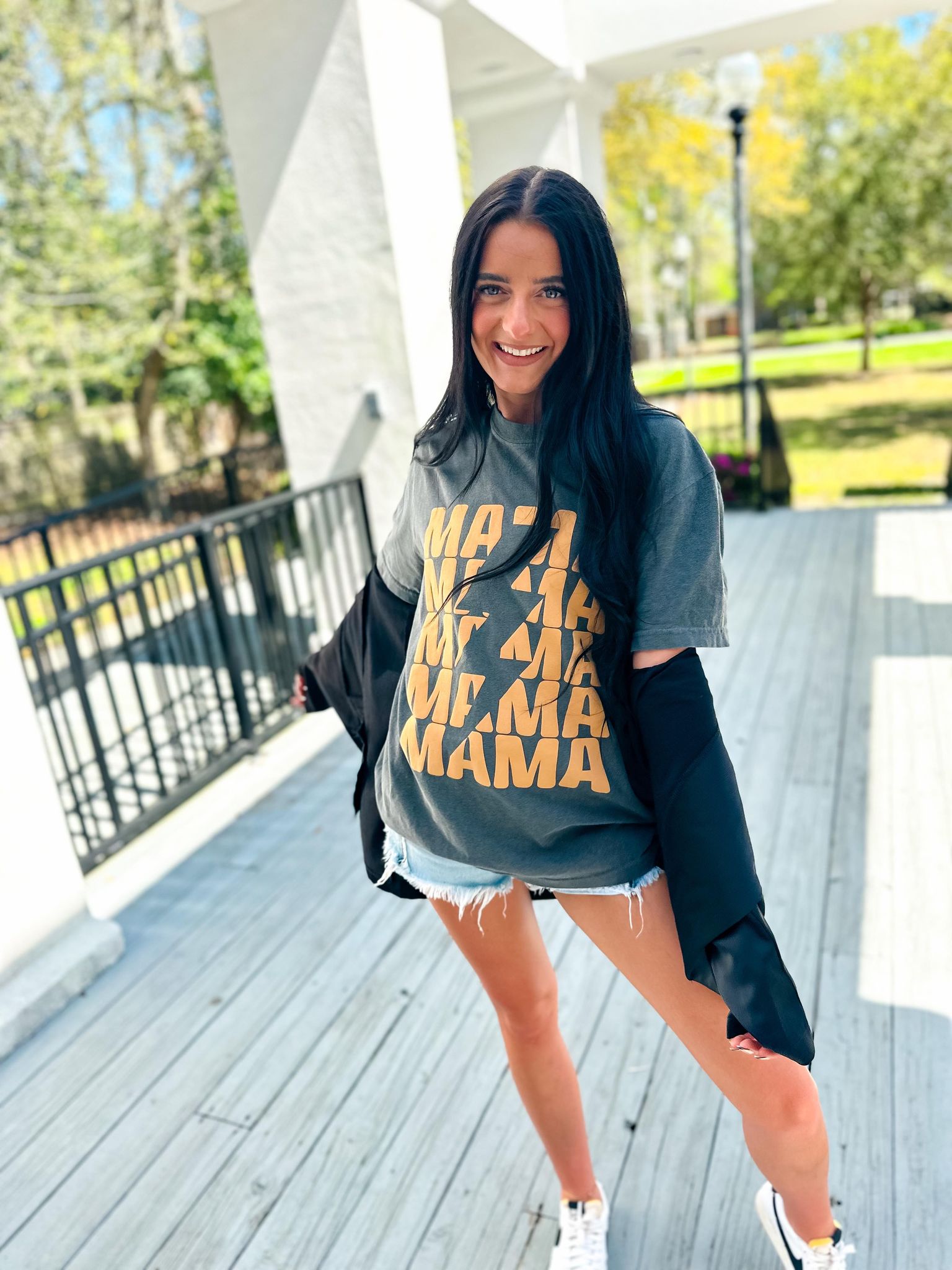 Neutral Lighting Bolt Mama Graphic Tee