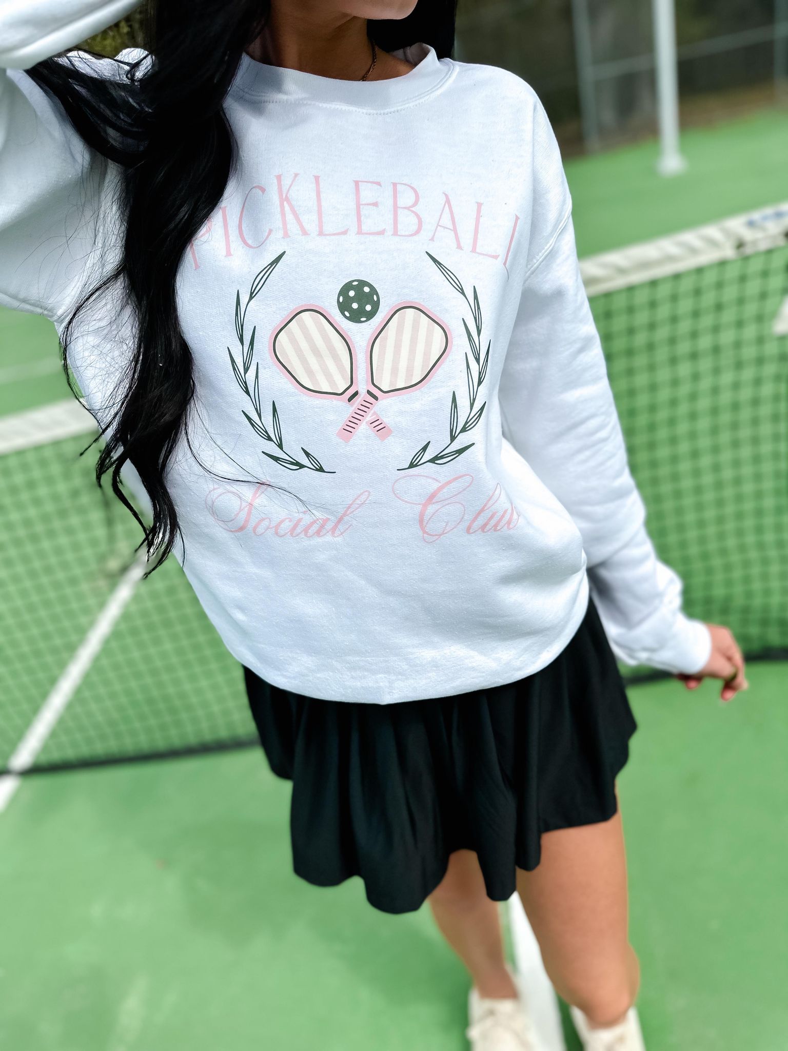 Pickleball Social Club White Sweatshirt