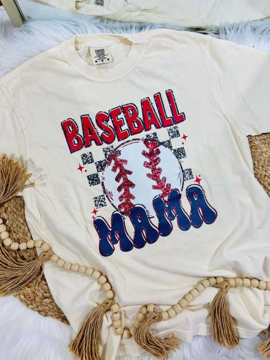 Baseball Mama Ivory Graphic Tee