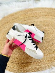Pop Of Pink Trendy Sneakers