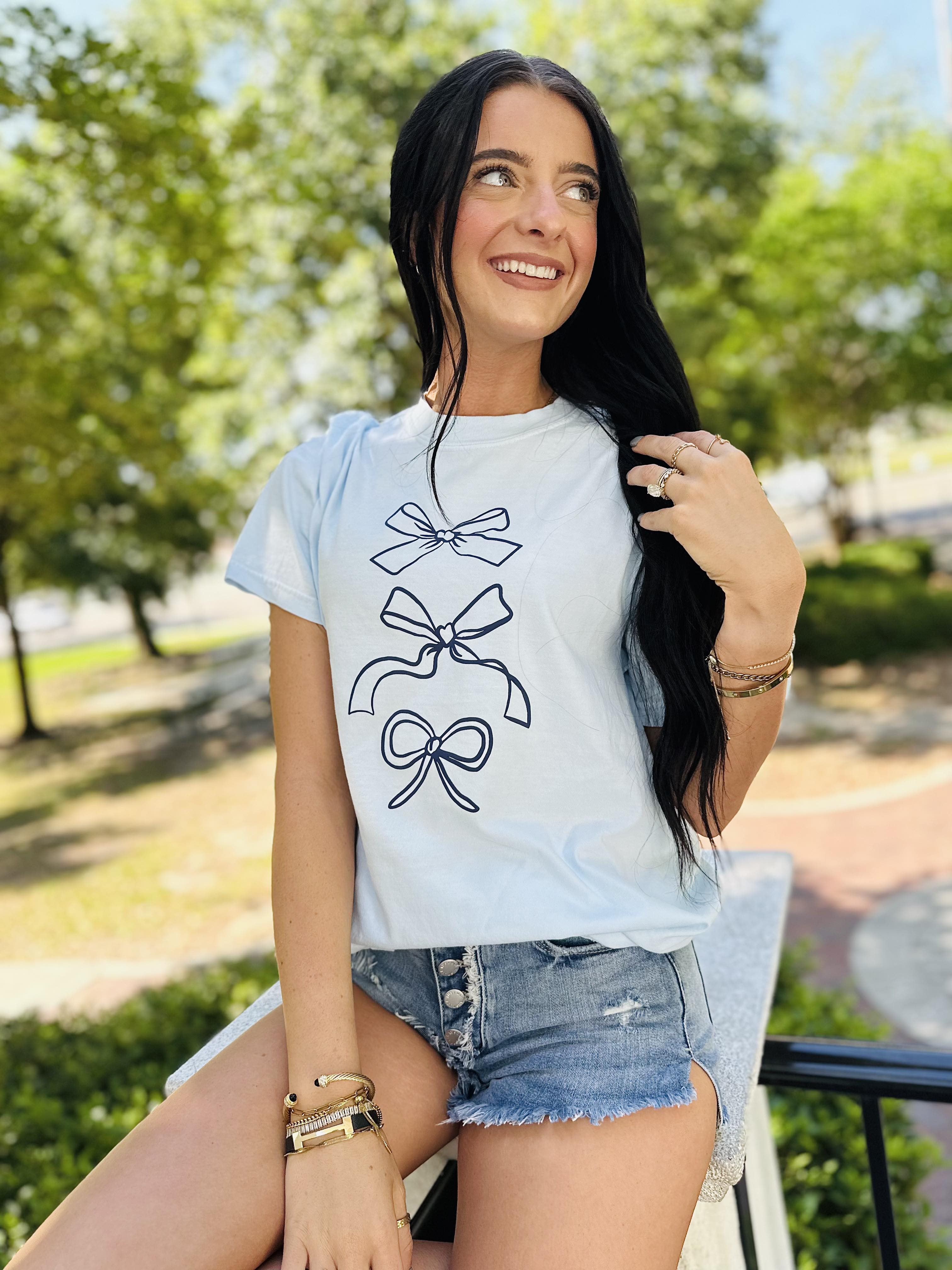 Ribbon Stack Puff Graphic Tee