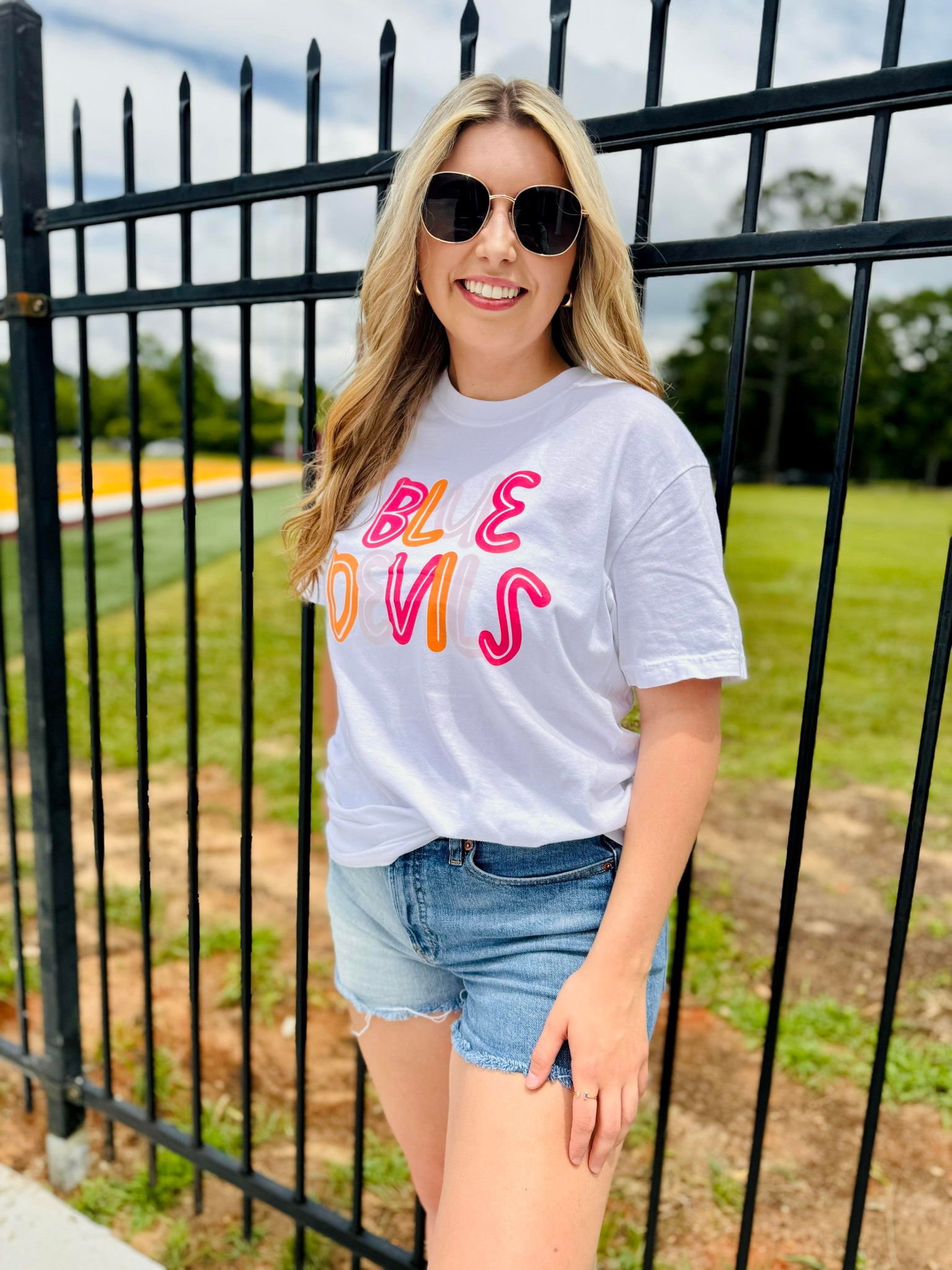 Inline Bubble Preppy School White Graphic Tee #22