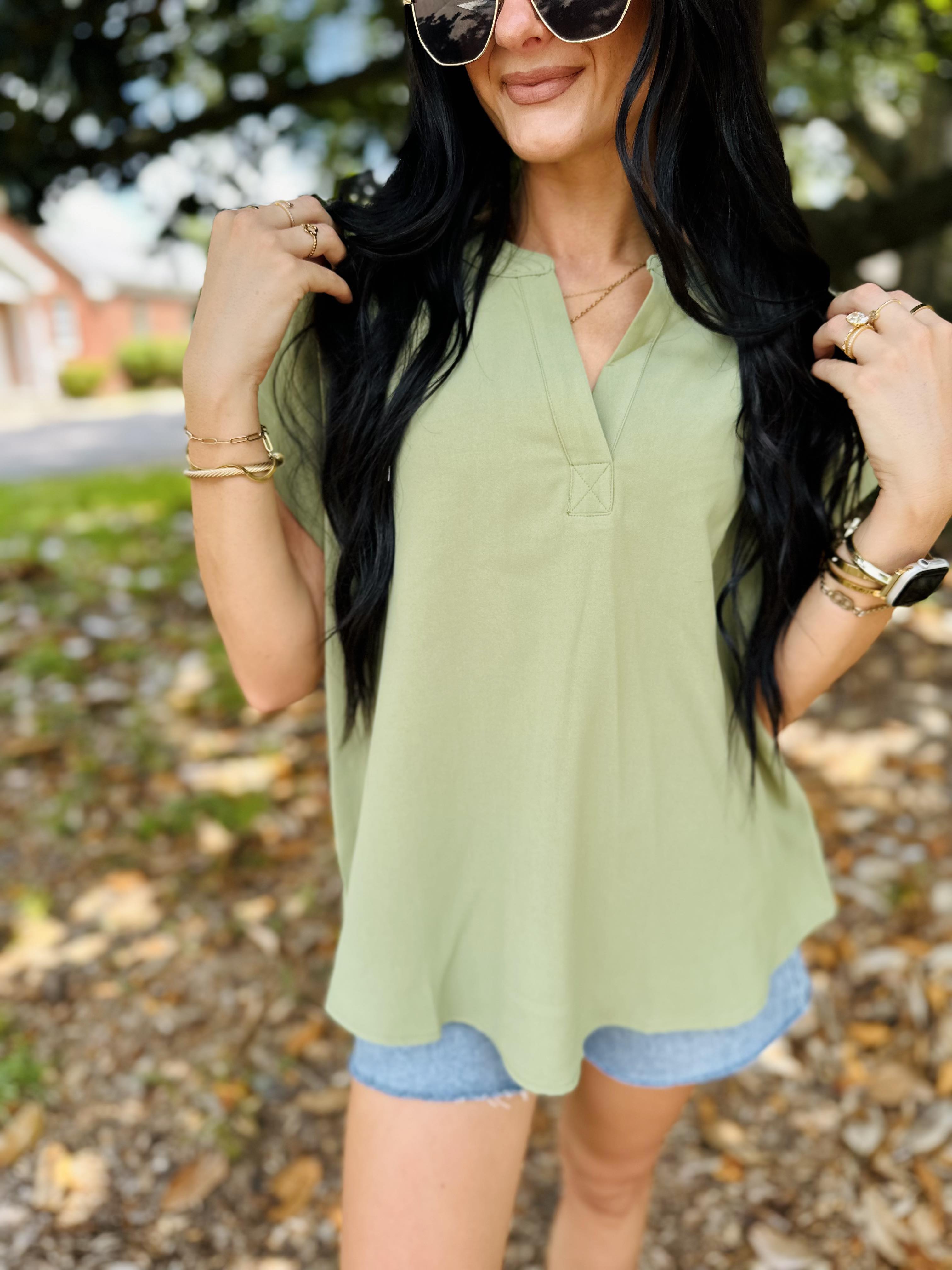 Top Pick V-Neck Blouse