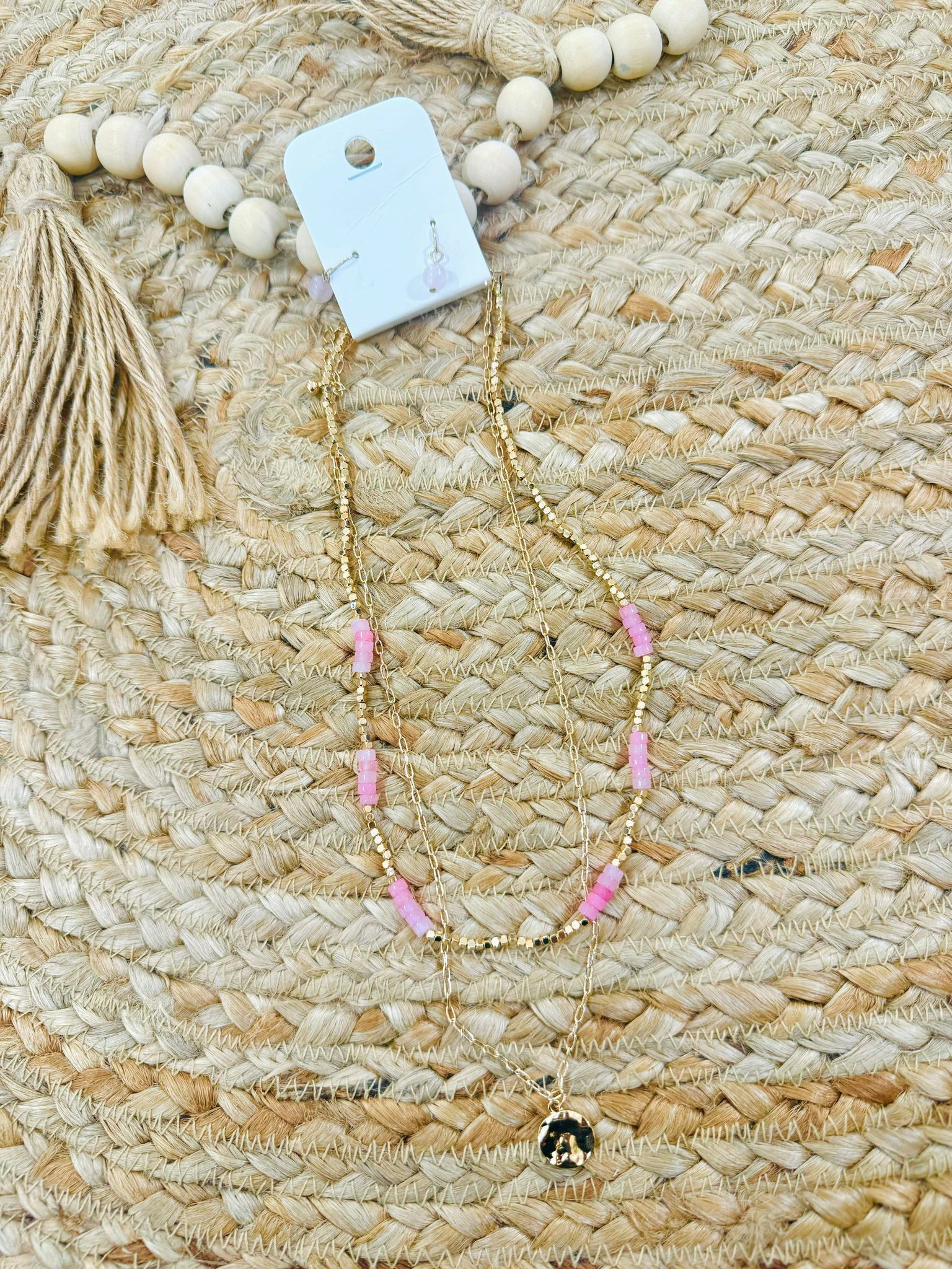 The Dallas Rose Quartz Necklace