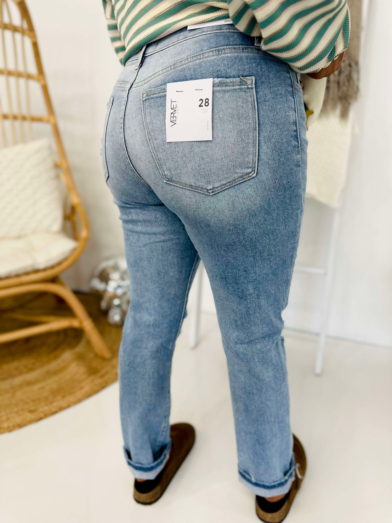 Tranquility Mid Rise Crop Jeans