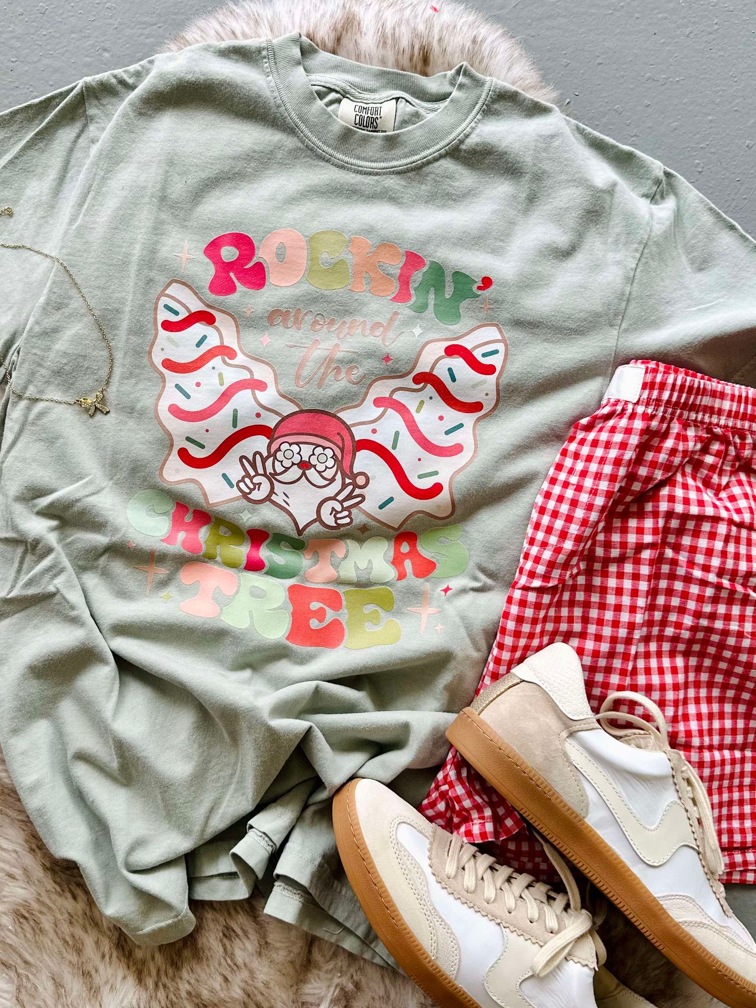 Rockin' Around The Christmas Tree Bay Graphic Tee