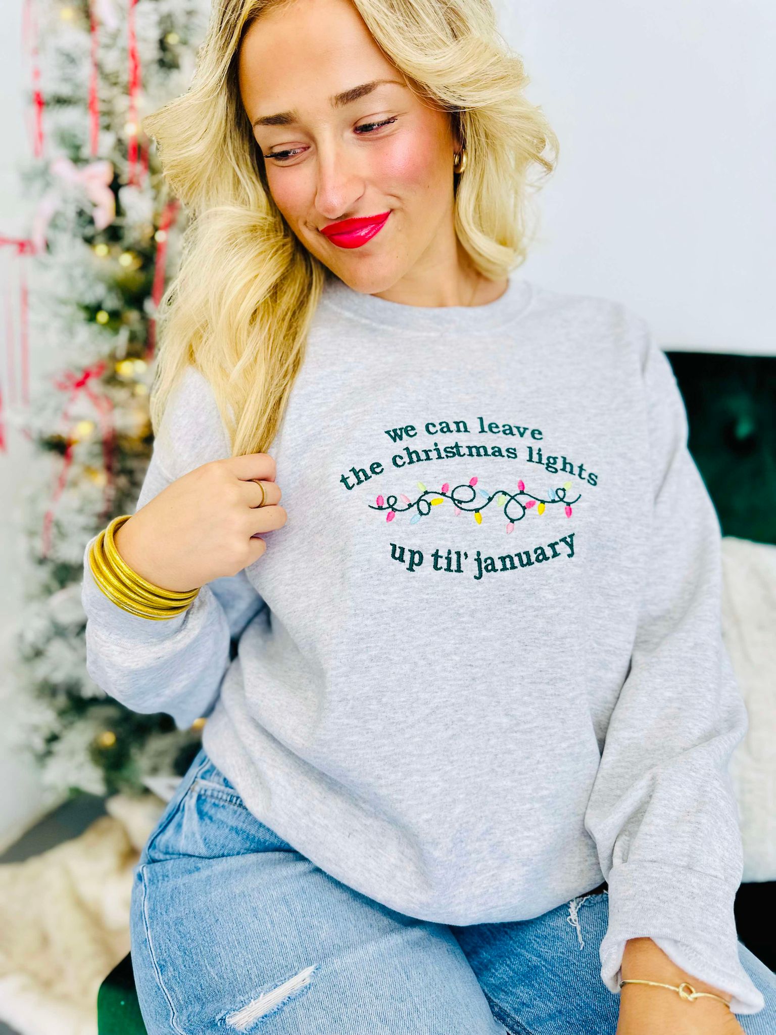 Christmas Lights Up Sweatshirt