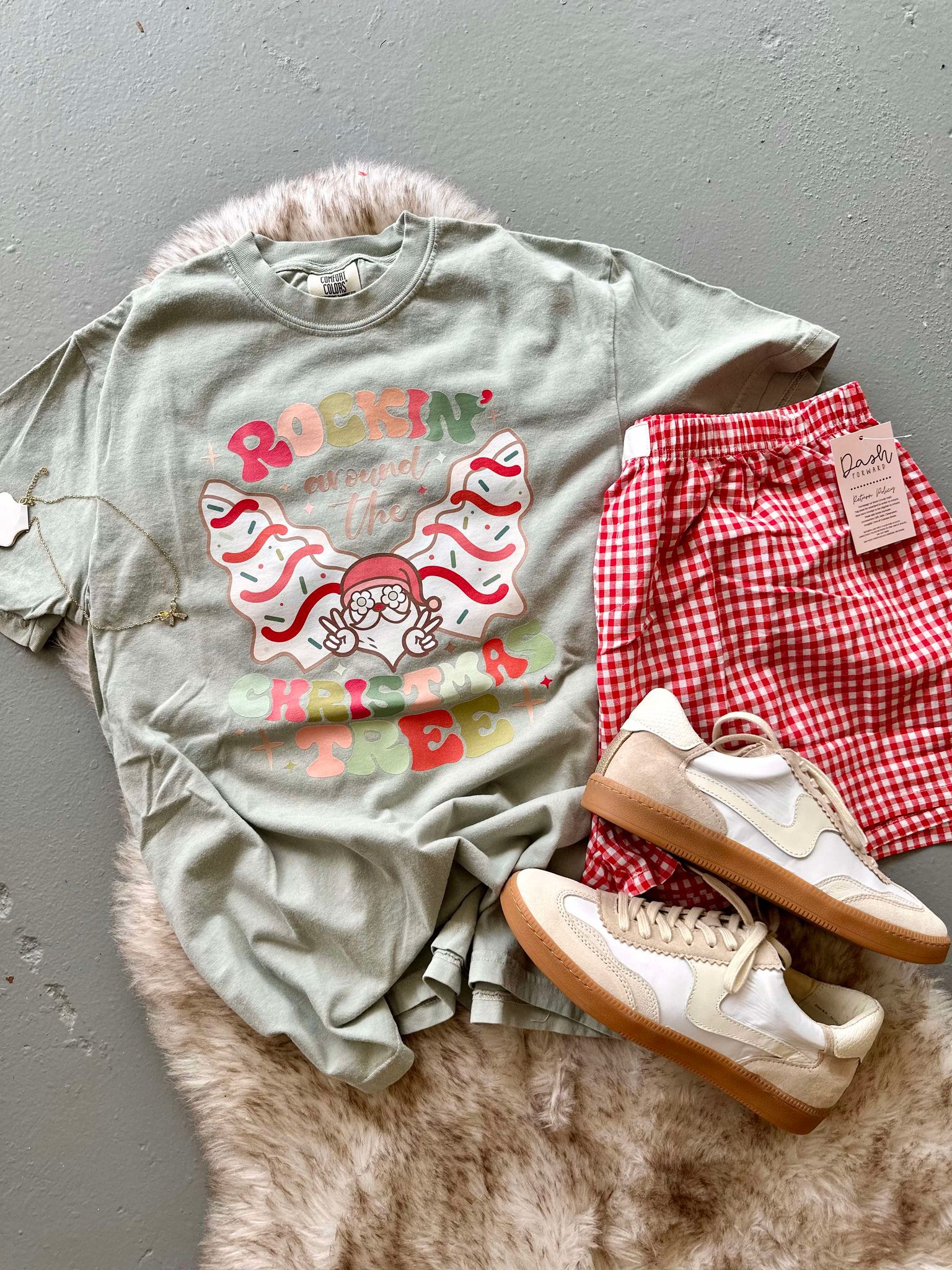 Rockin' Around The Christmas Tree Bay Graphic Tee