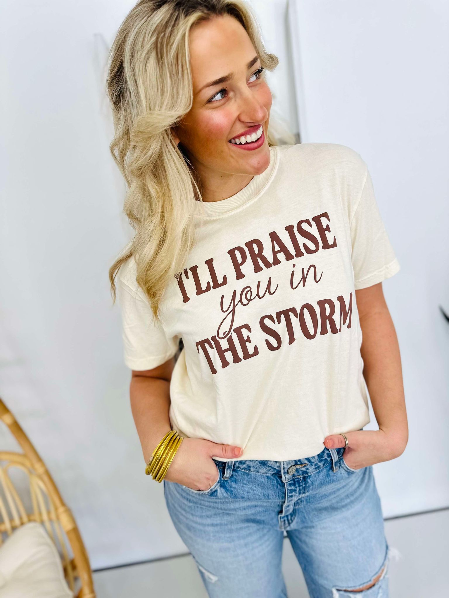 I'll Praise You In The Storm Ivory Graphic Tee