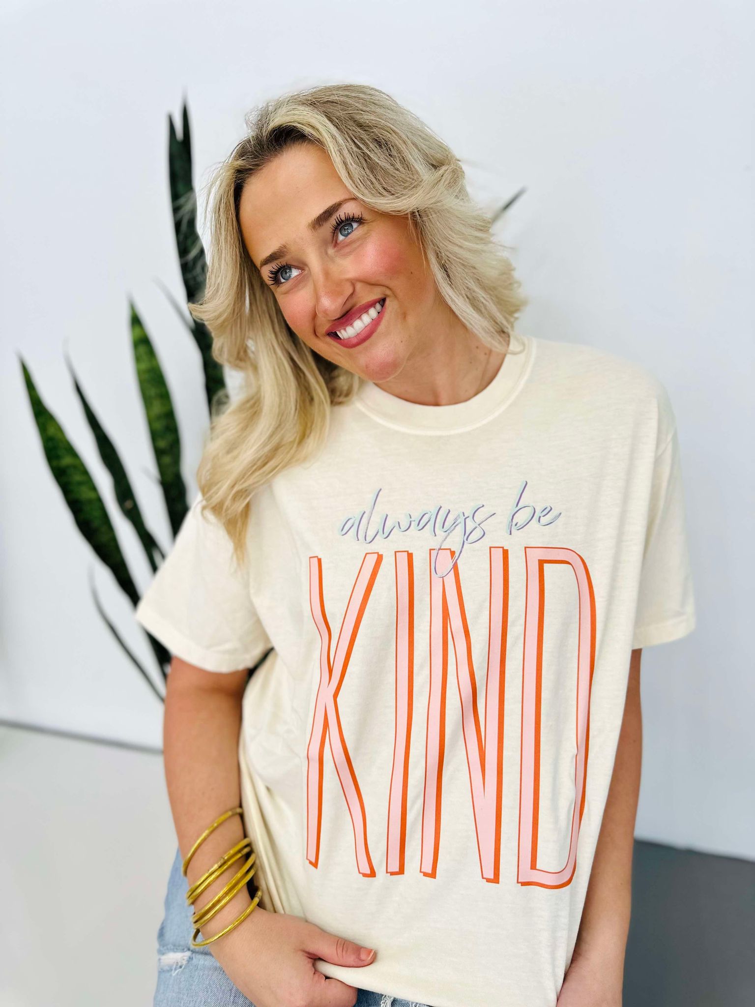 Always Be Kind Ivory Graphic Tee