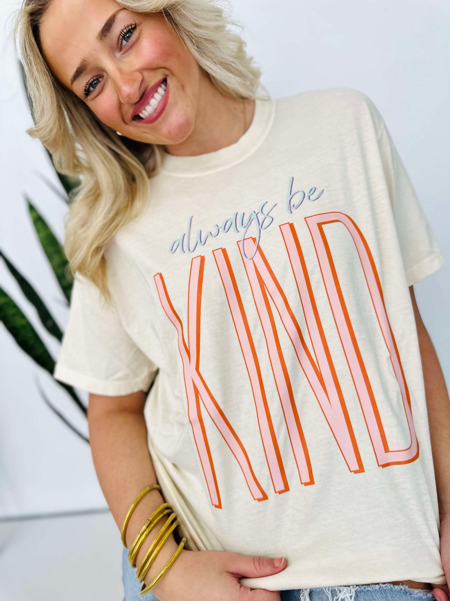 Always Be Kind Ivory Graphic Tee