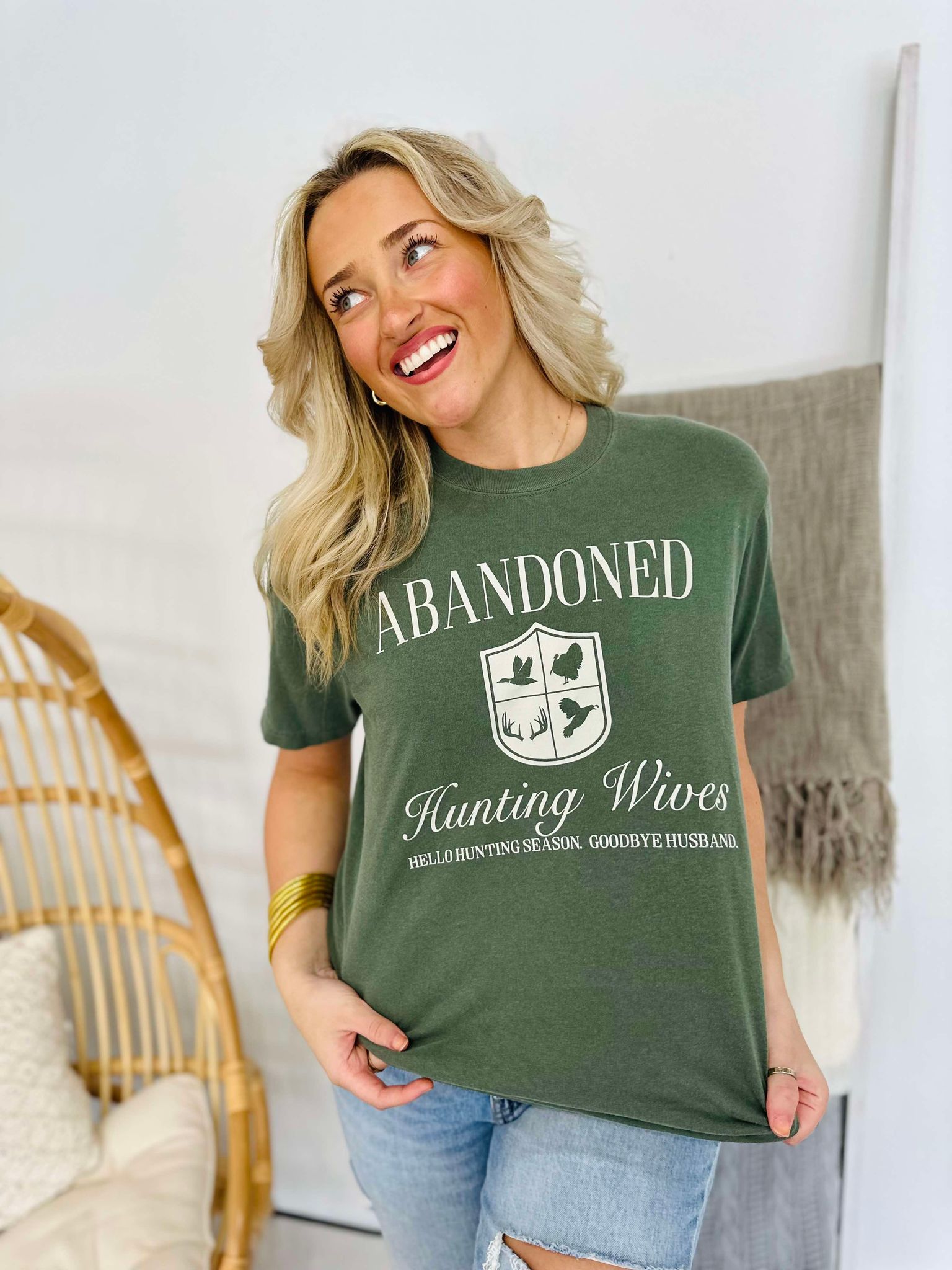 Abandoned Hunting Wives Club Moss Graphic Tee