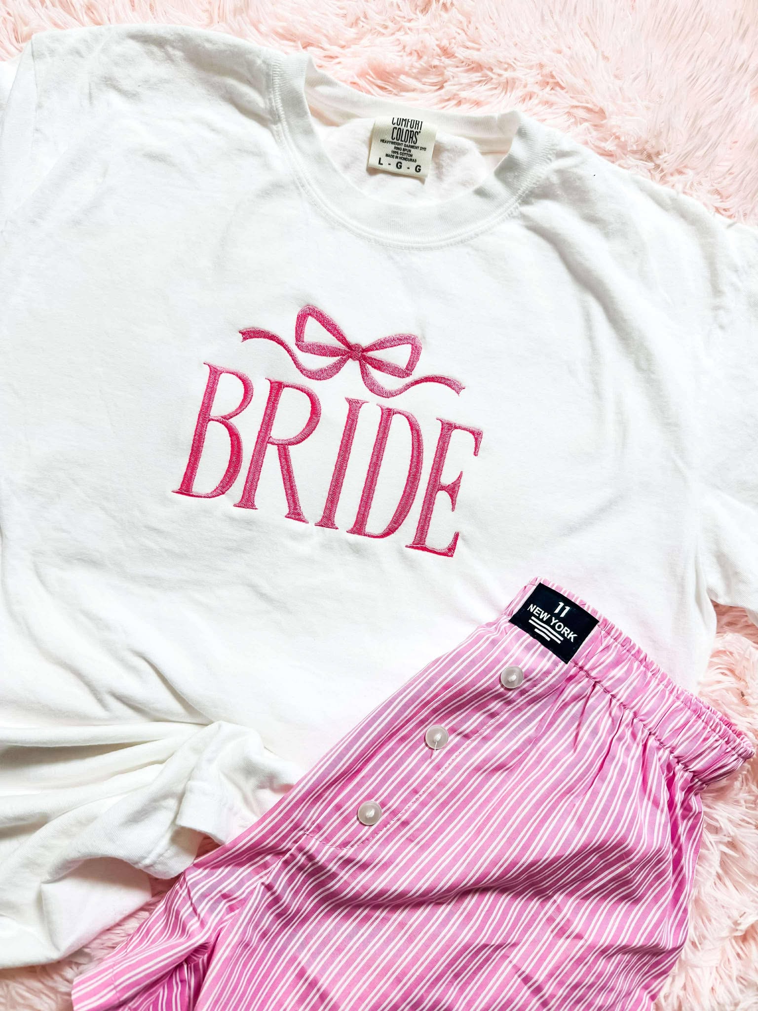 Hot Pink Bride Bow Sweatshirt