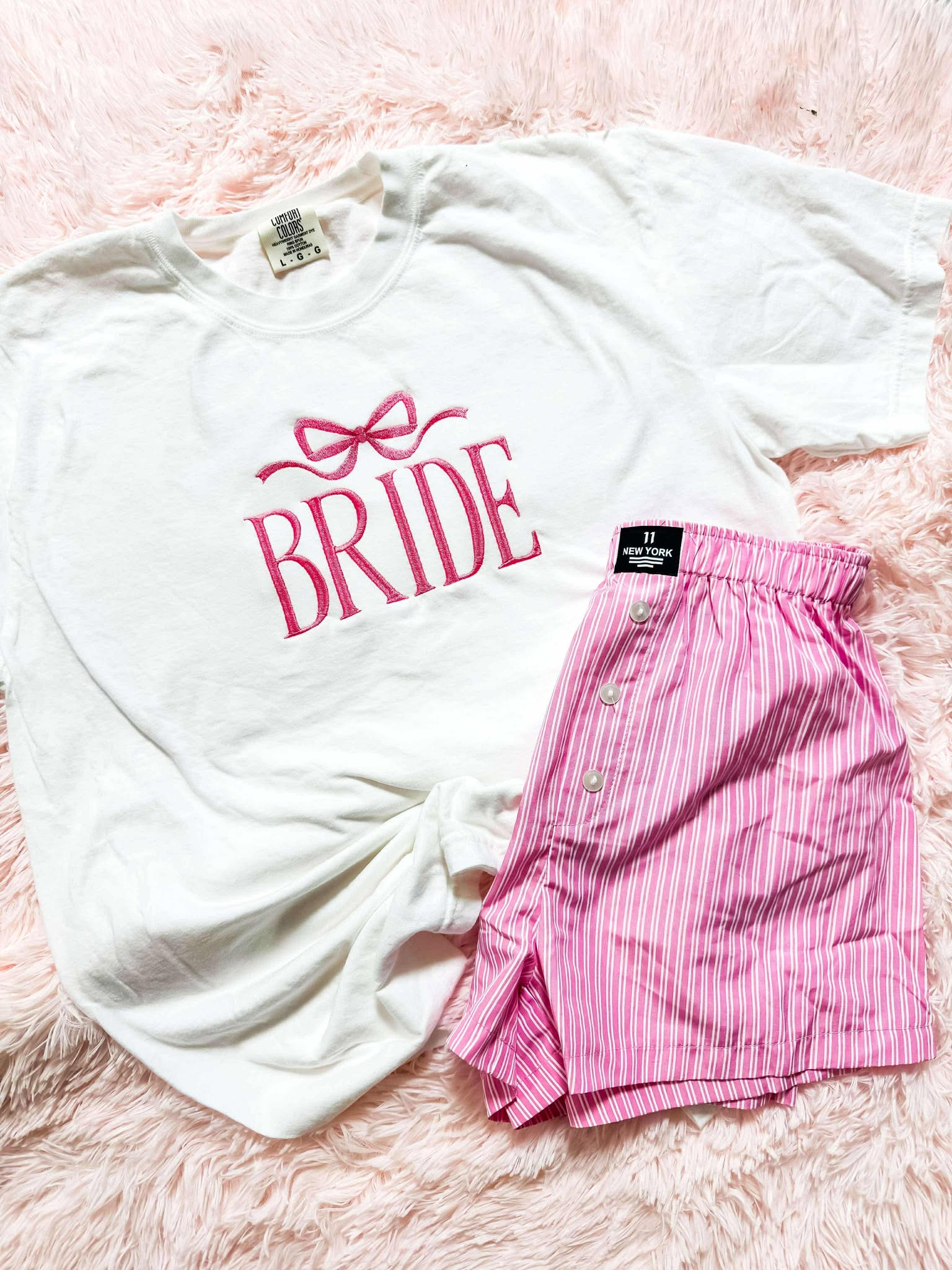 Hot Pink Bride Bow Sweatshirt