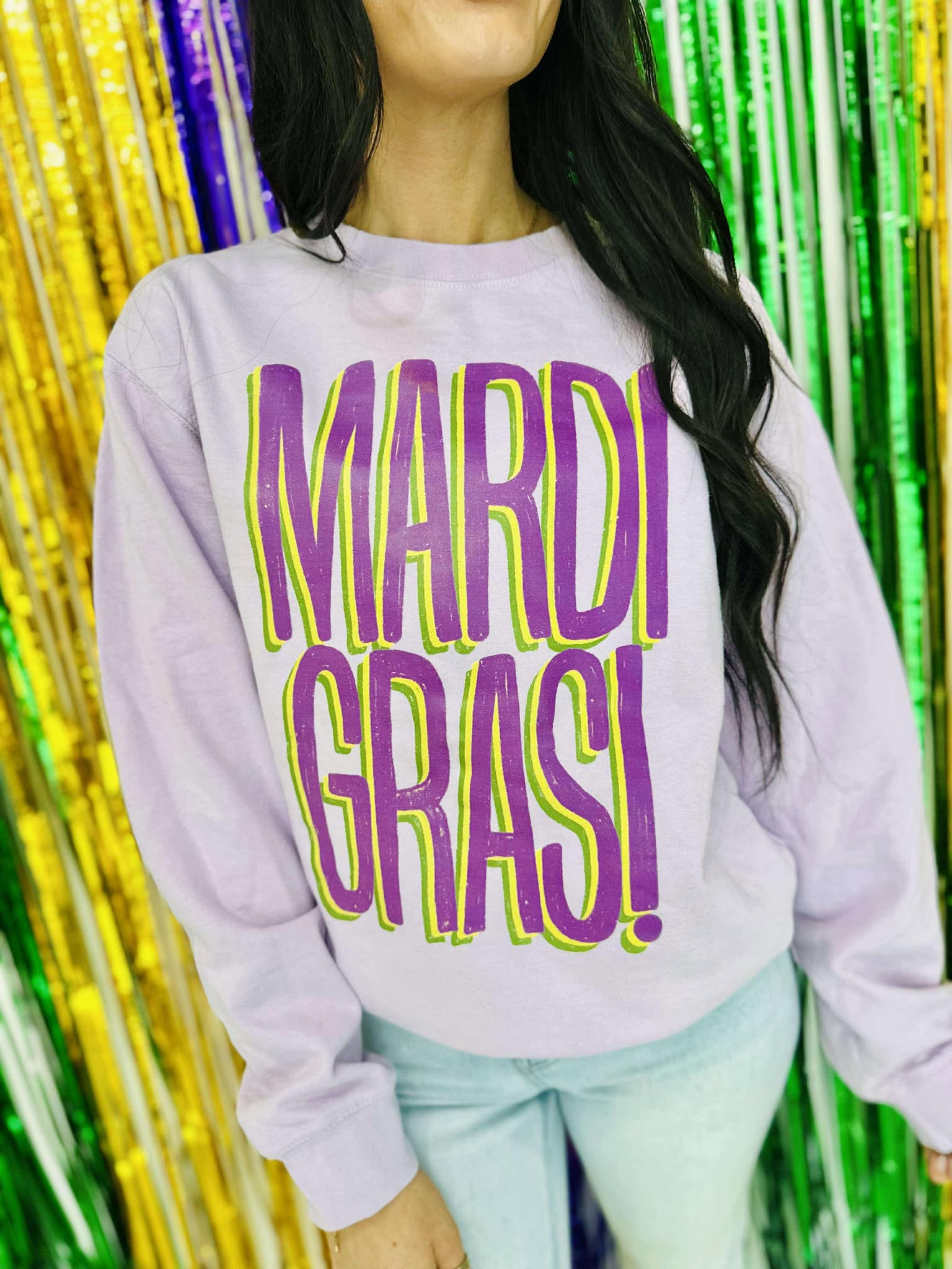 Mardi Gras Multi Sweatshirt