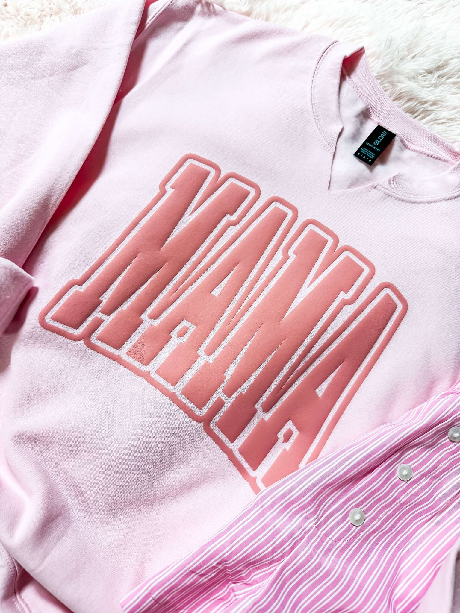 Mama Pink Monochrome Slit Cut Sweatshirt